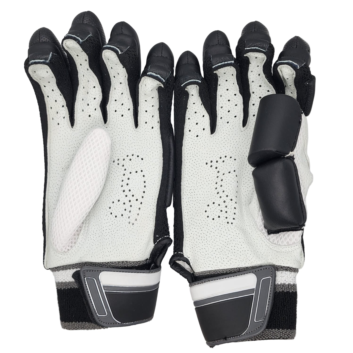 Kookaburra Batting Gloves Pro Cricket Batting Gloves White Black Adult RH
