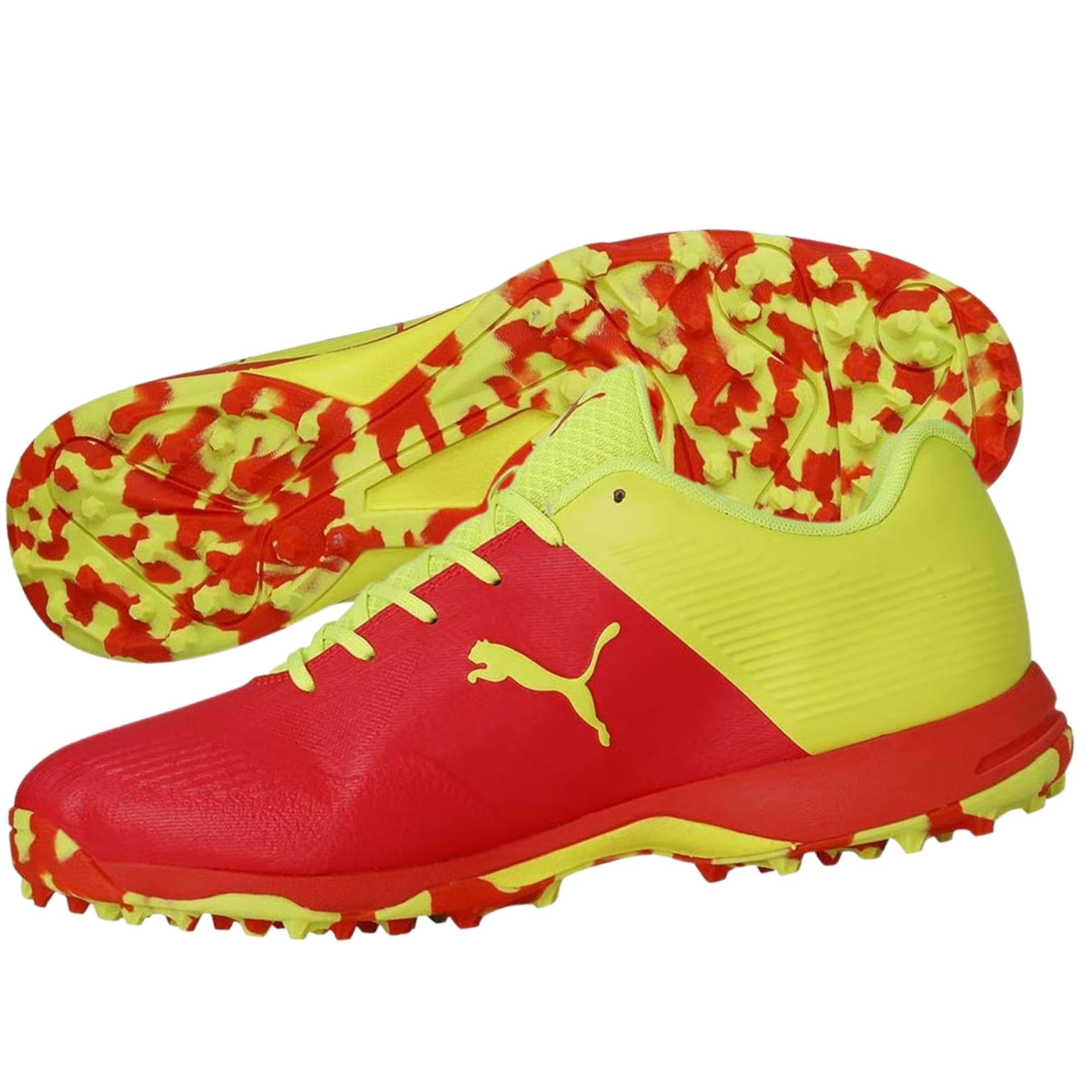 Puma Cricket Shoes One 8, Red/Yellow