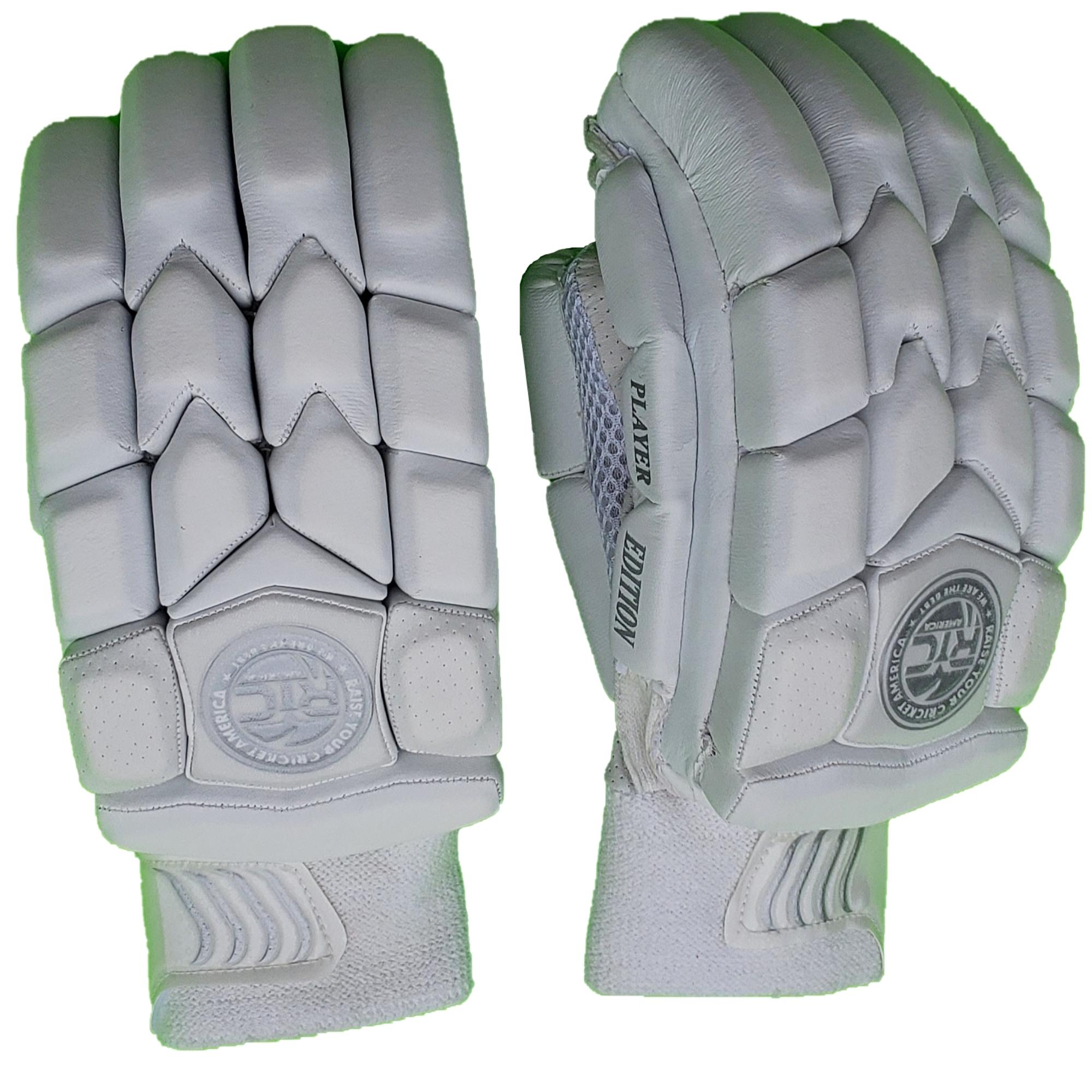 Zee Sports RYC Player Edition White Batting Gloves