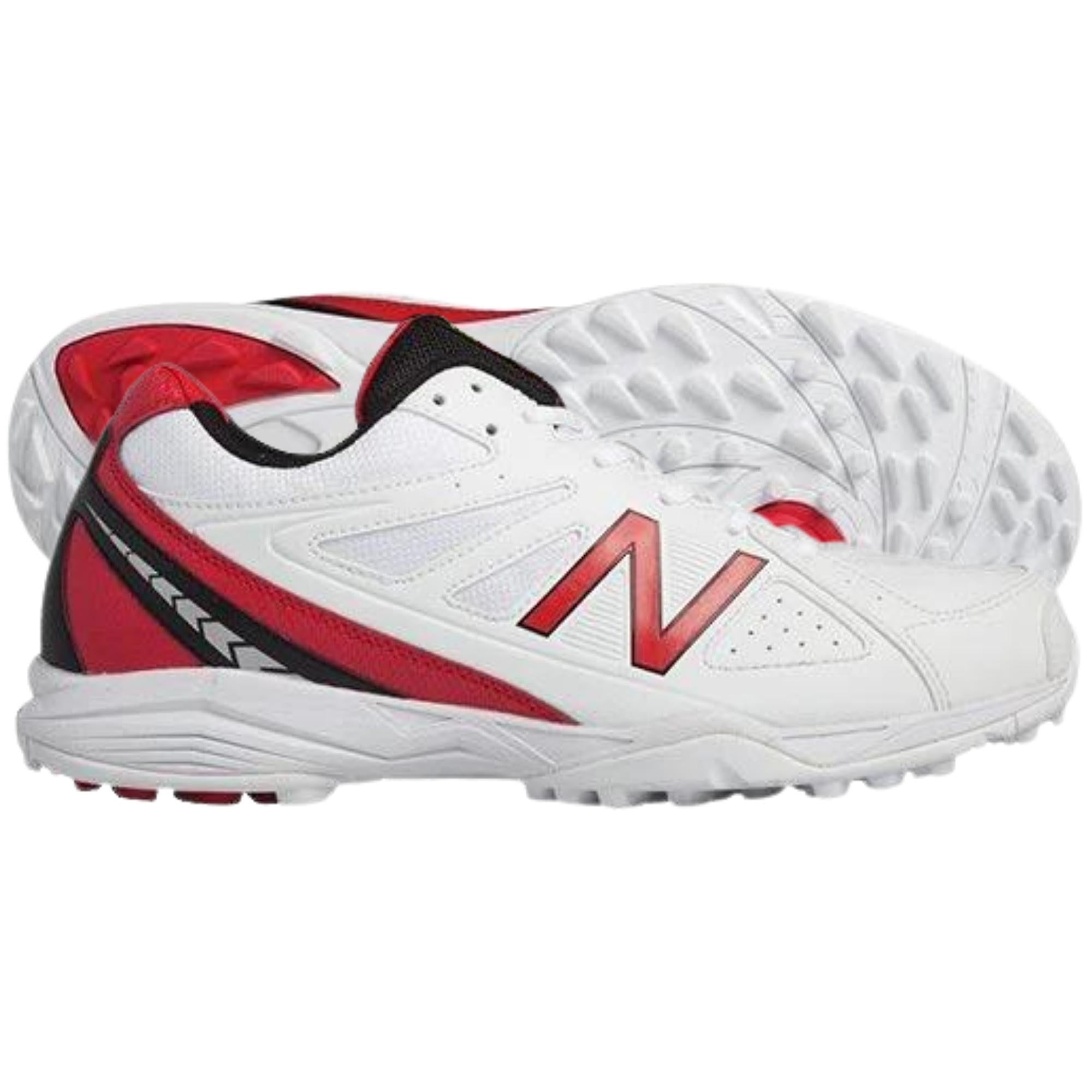 New Balance Cricket Shoes, Model CK4020R2 Rubber Sole Shoes - Red/White
