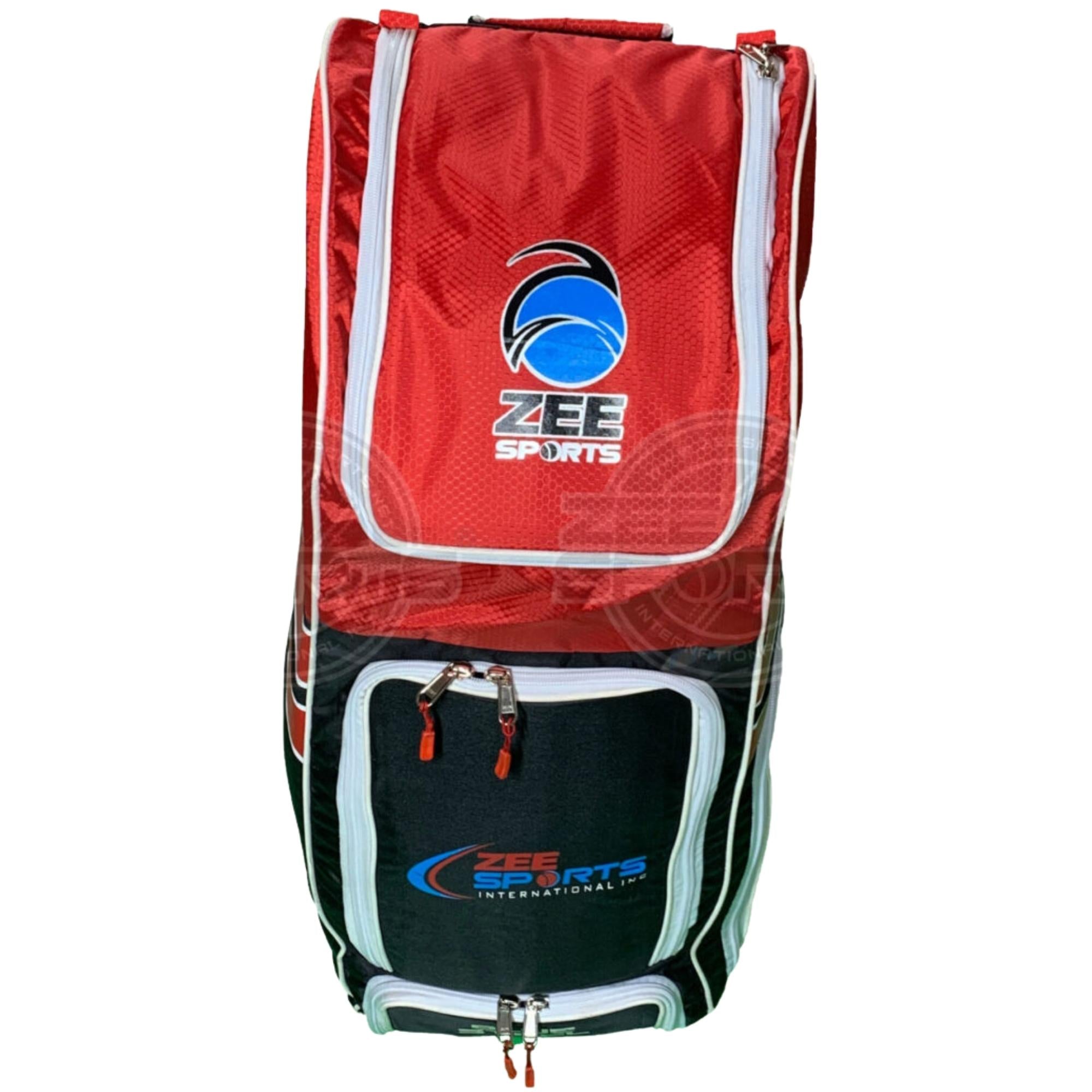 Zee Sports Cricket Kit Bag Duffle BackPack Black Red