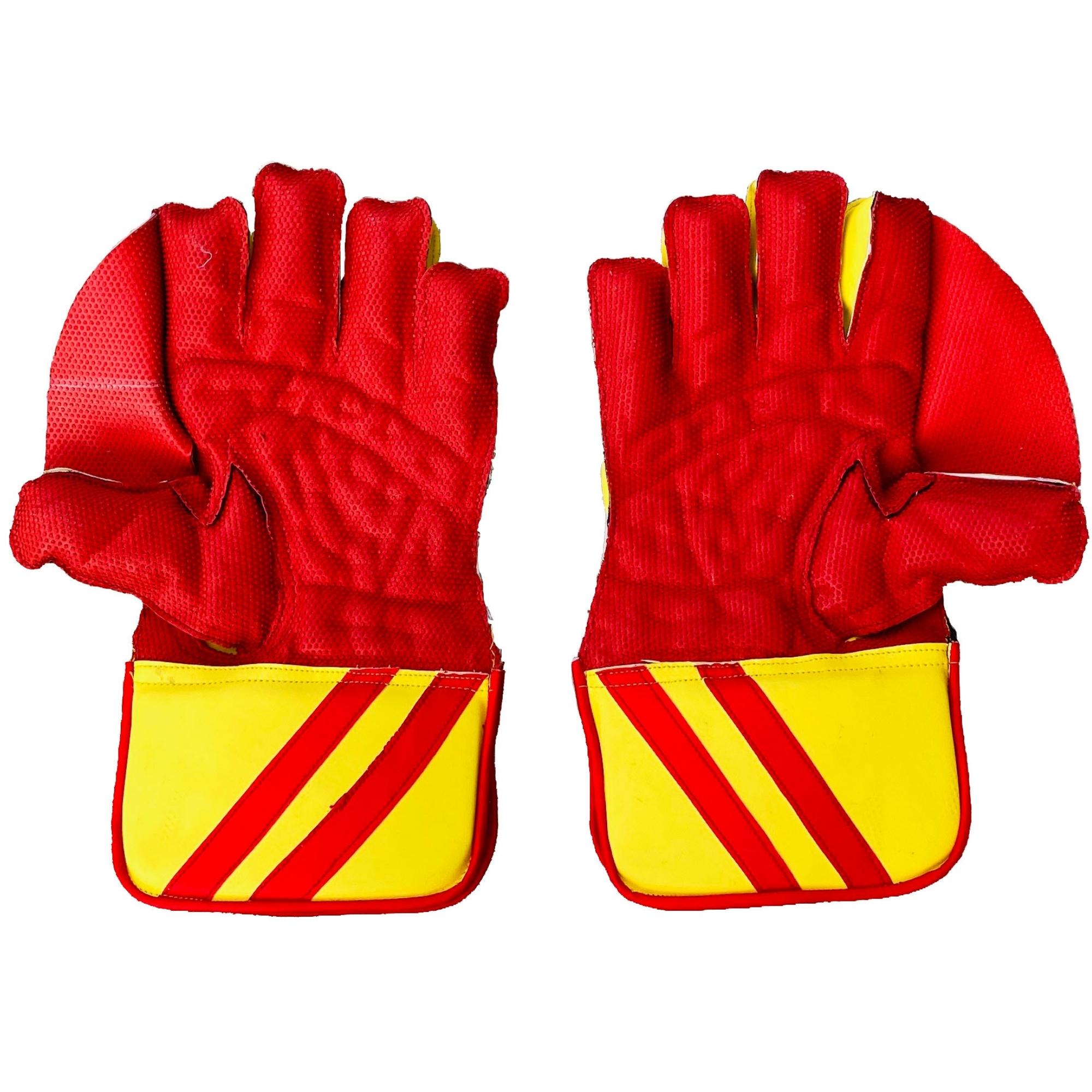Zee Sports Wicket Keeping Gloves | Zee Sports Red and Yellow