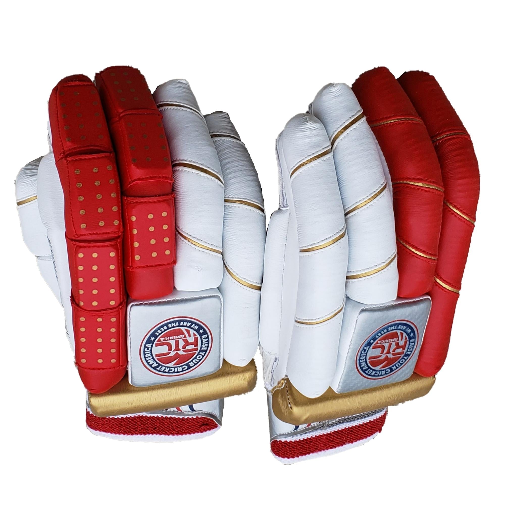 Zee Sports RYC America Cricket Batting Gloves Reserve Edition Red Golden