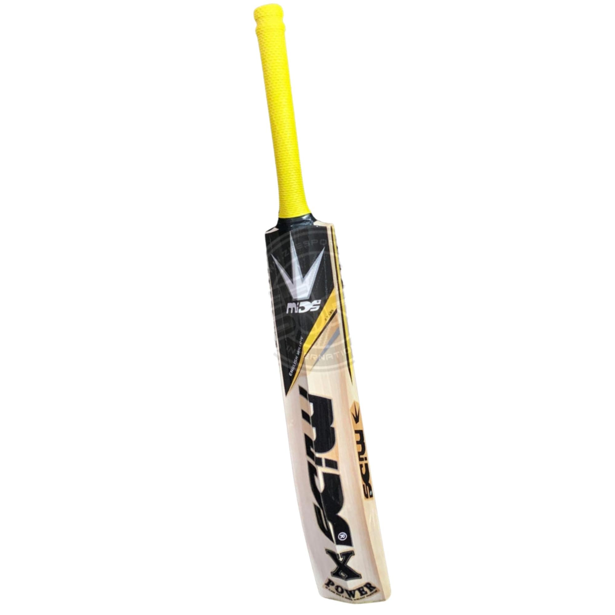 MIDS Cricket Bat X-Power English Willow Yellow