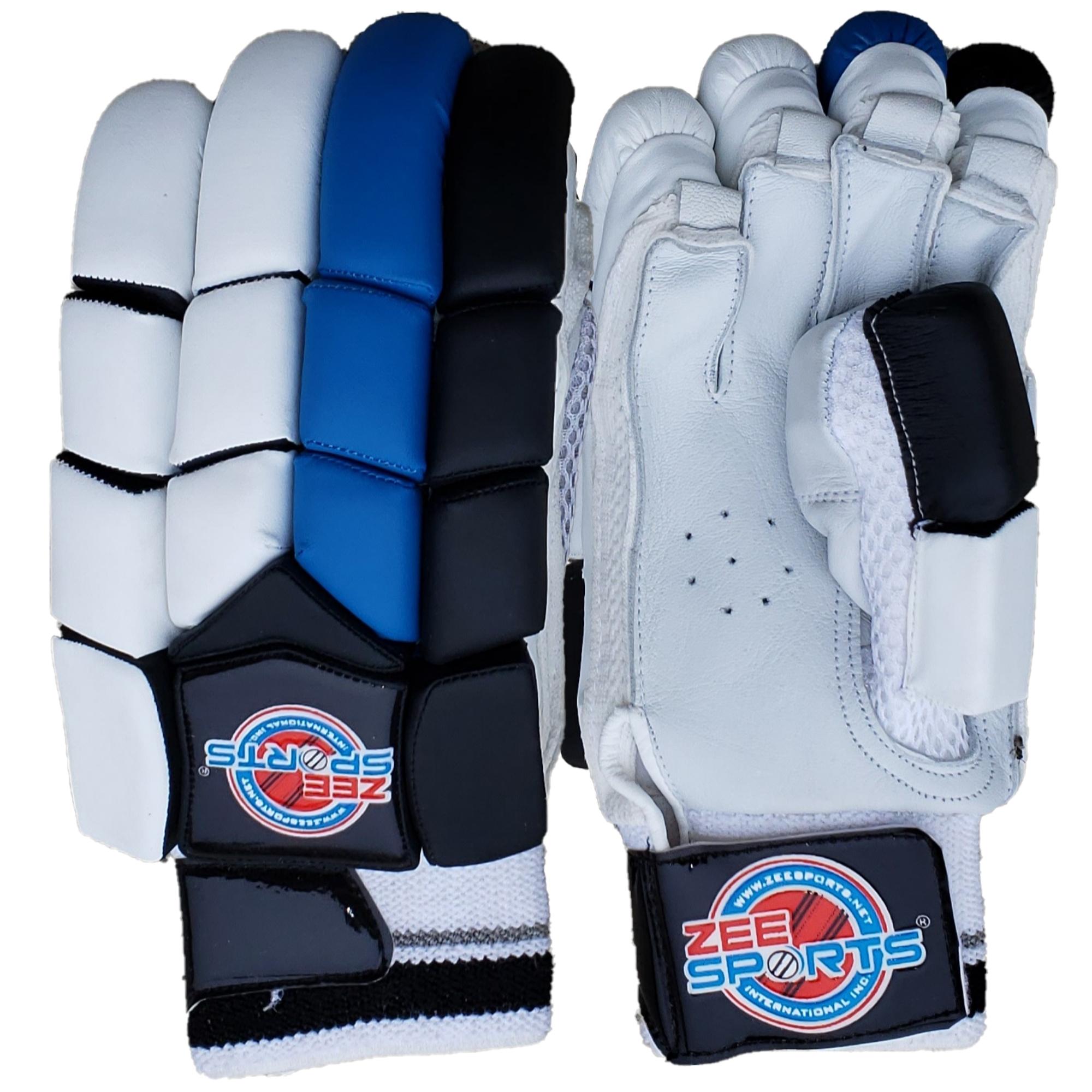 Zee Sports Batting Gloves, Blue, Black