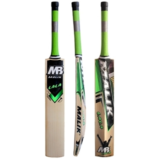 MB Malik & Lala Green Cricket Bat Grade 1 Player's Grade