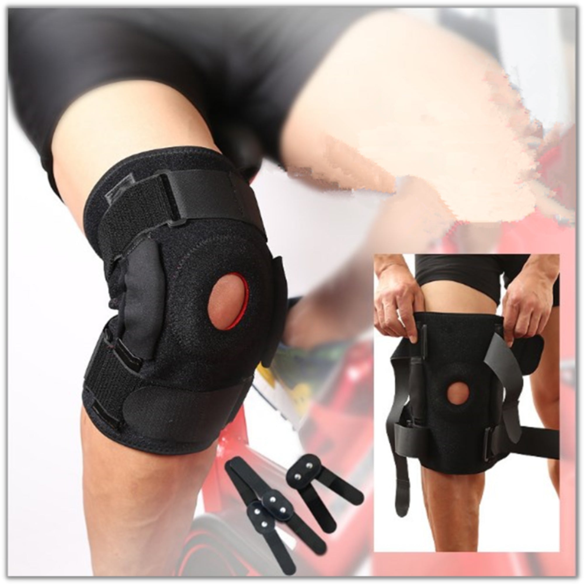 Zee Sports Knee Brace With Side Metal Bars