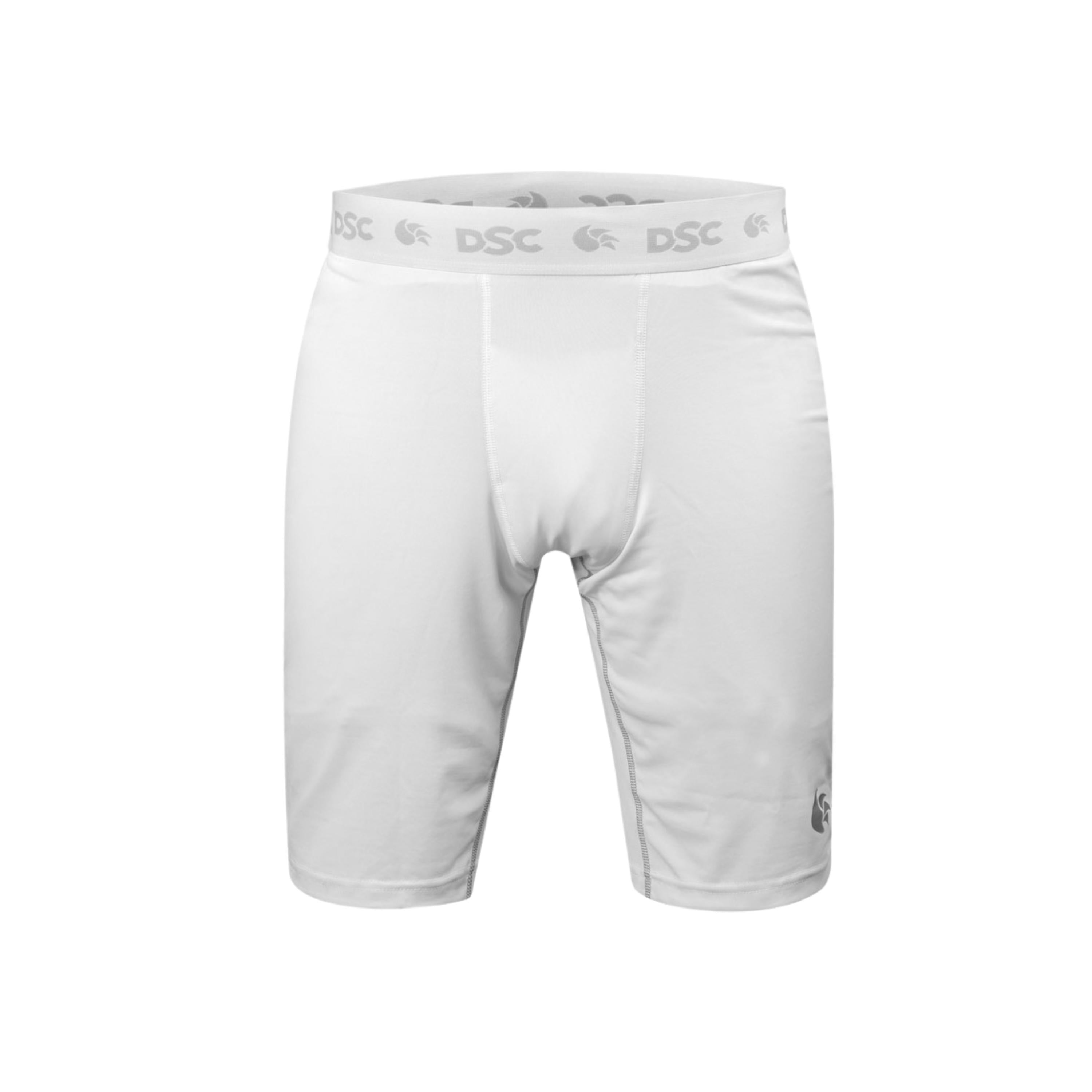 DSC Compression Half Thigh White Shorts