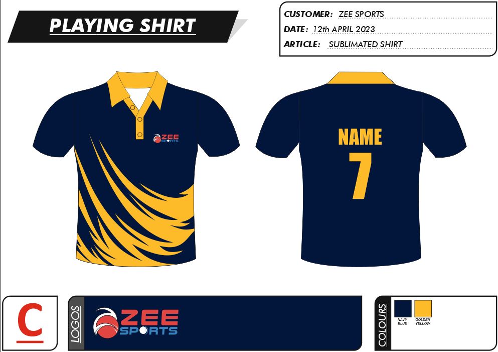 038 | Zee Sports 20 Team Color Uniform Kit 43