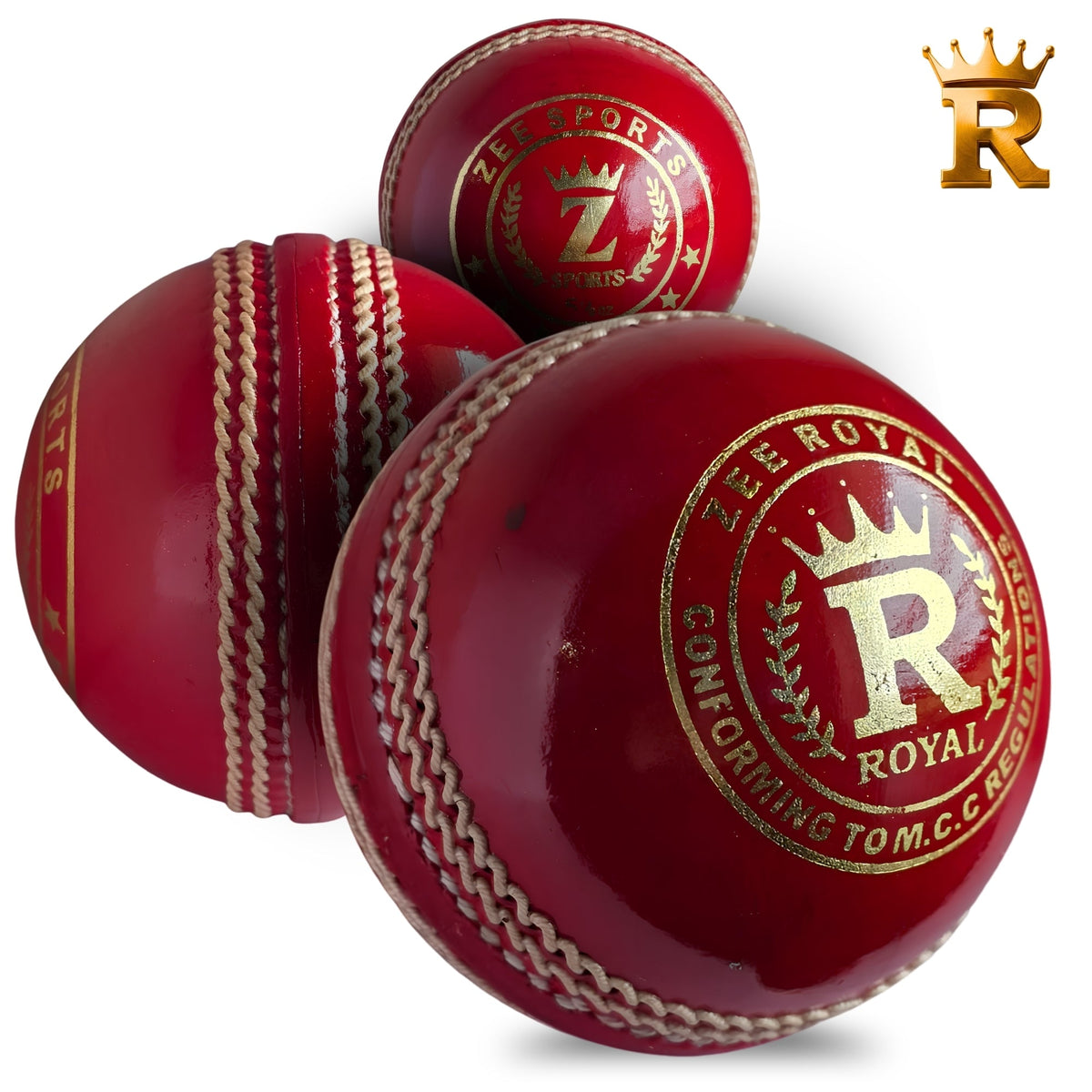 Red leather cricket ball