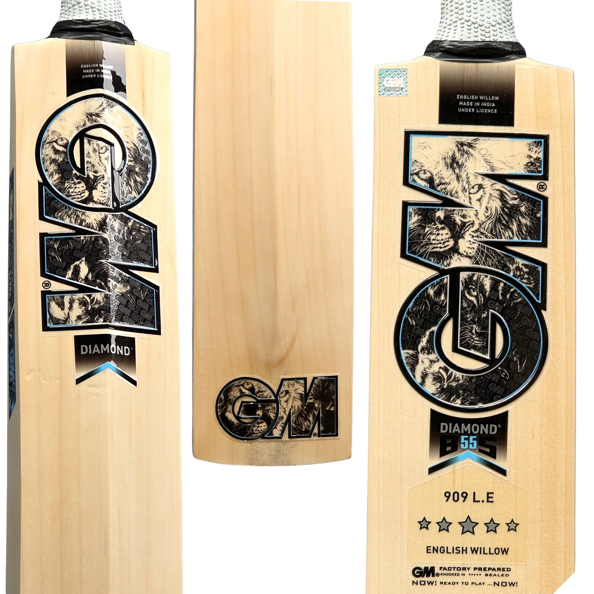 GM Cricket Bat Diamond B55S 909 L.E 5Star English Willow SH Adult