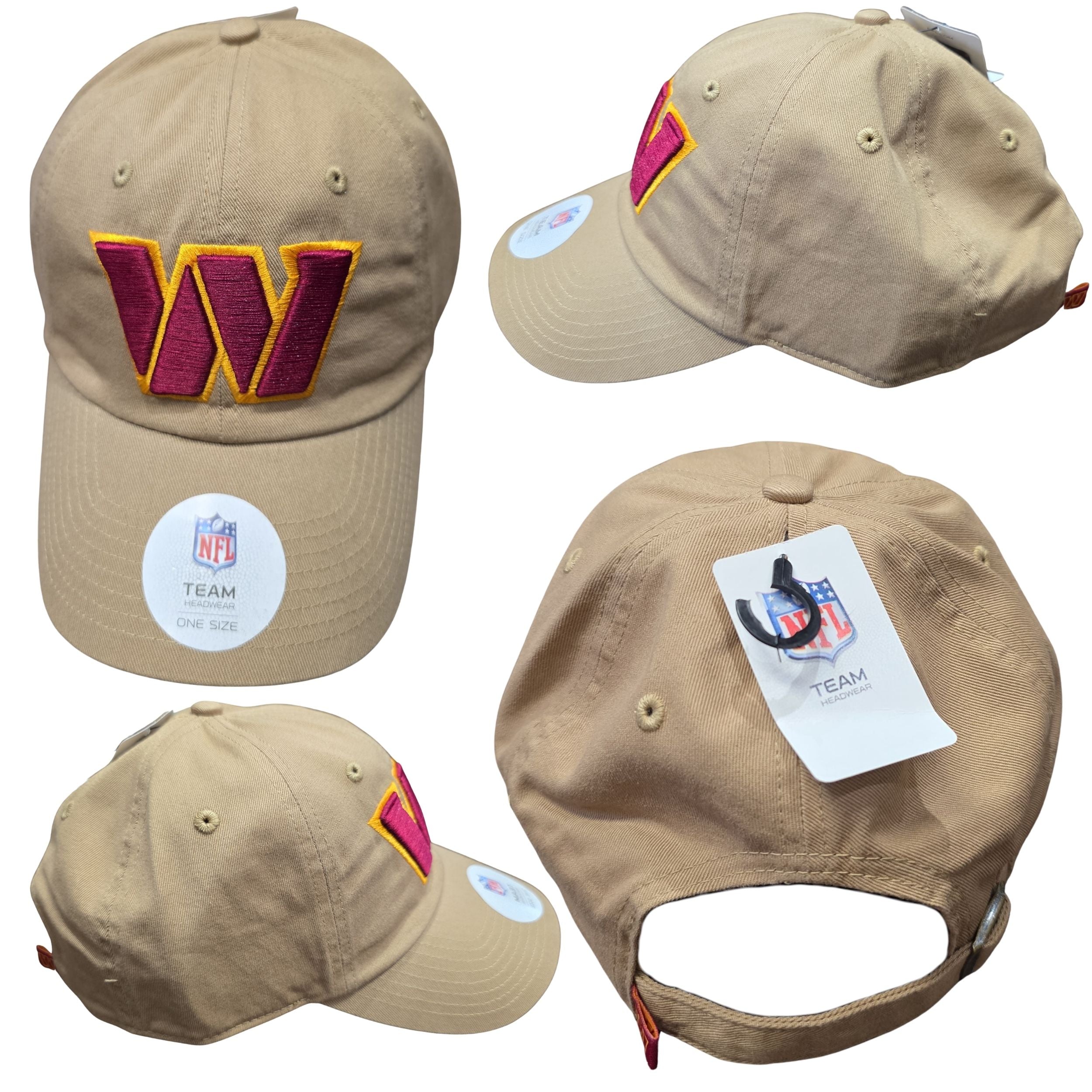NFL Official Snapback Adjustable Hat Washington Commanders Embroidered Logo Cap