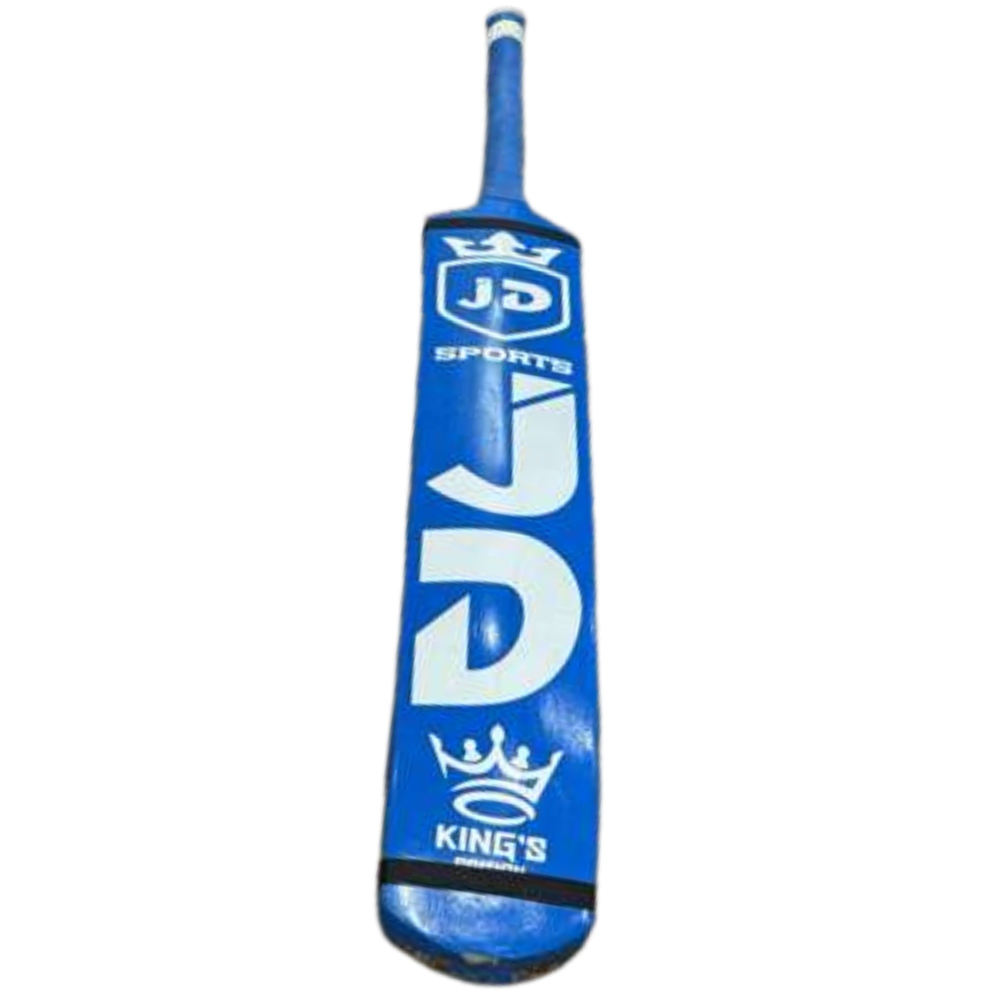 JD Sports Cricket Bat Kings Edition Hard Tennis Coca Wood Long Blade Blue