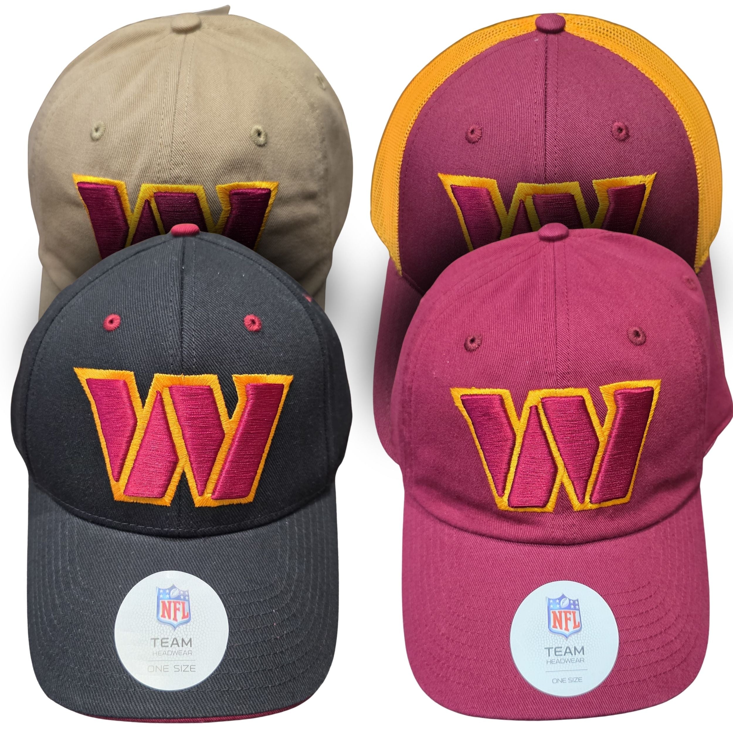 NFL Official Snapback Adjustable Hat Washington Commanders Embroidered Logo Cap