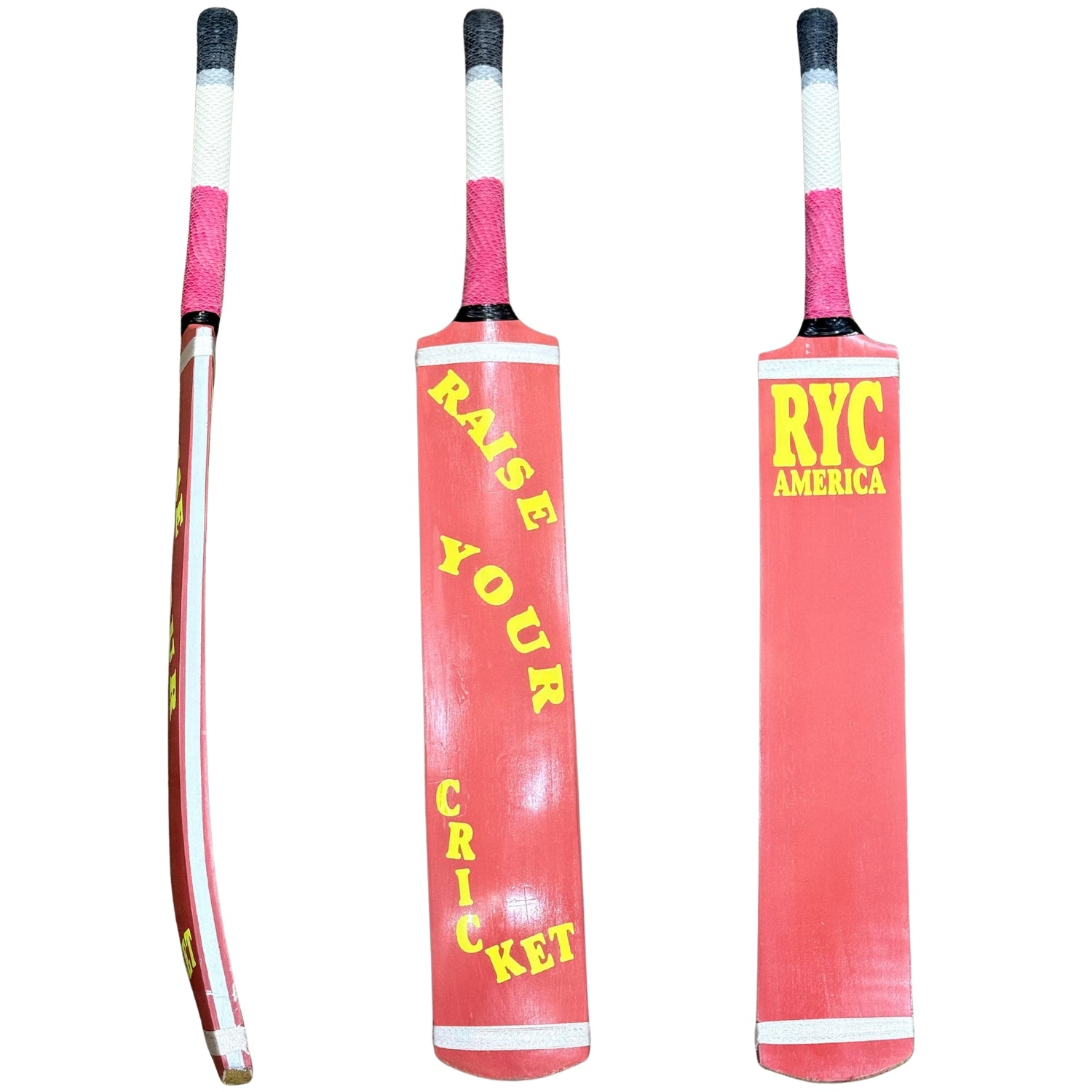 Zee Sports Cricket Bat RYC America Tape Tennis Red