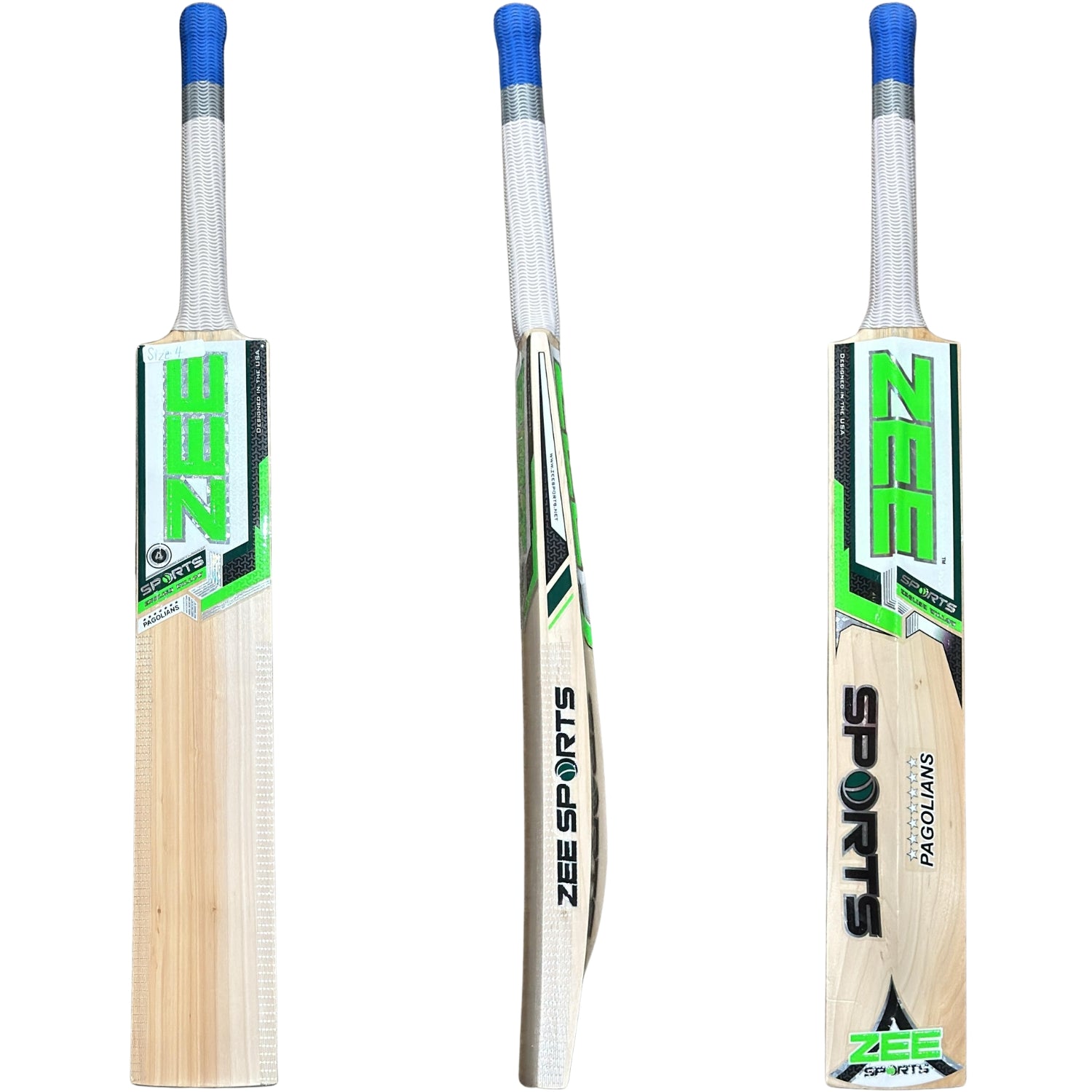 Zee Sports Cricket Bat 7Star Pagolians English Willow Youth Size 4