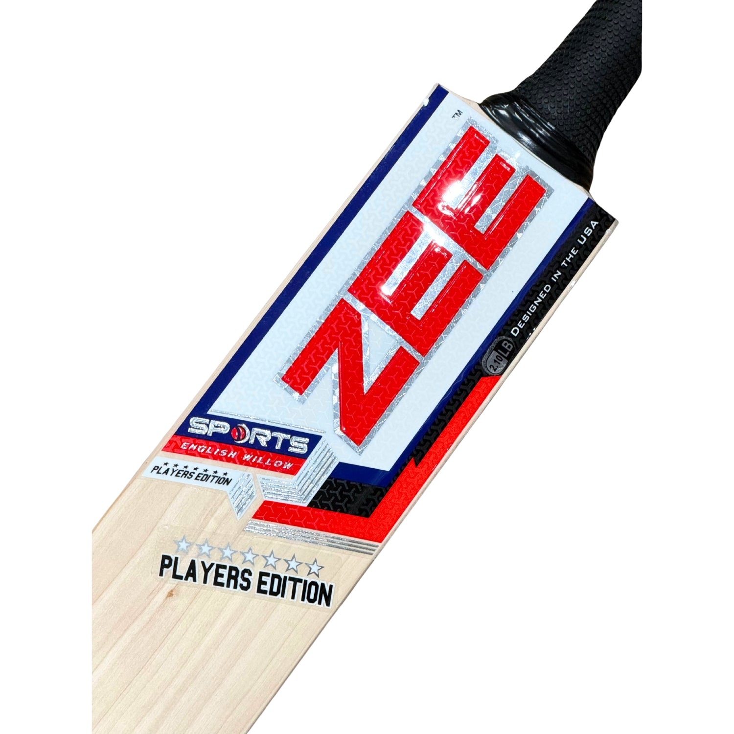 Zee Sports Cricket Bat 7Star Players Edition English Willow Red Adult/ SH