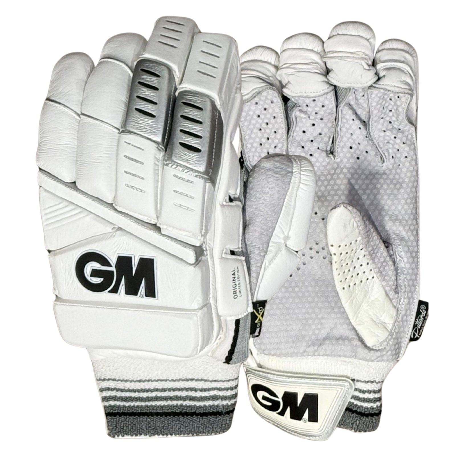 GM Cricket Batting Gloves Original Limited Edition White/Silver