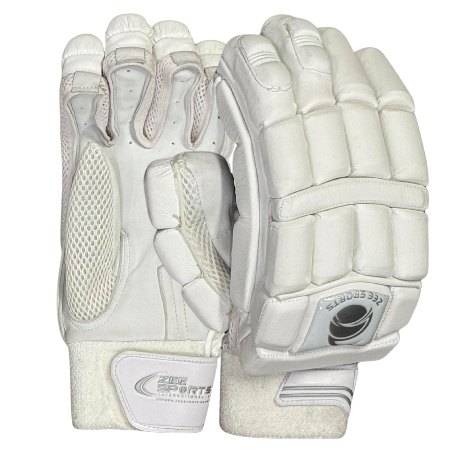 Zee Sports Cricket Batting Gloves White Adult