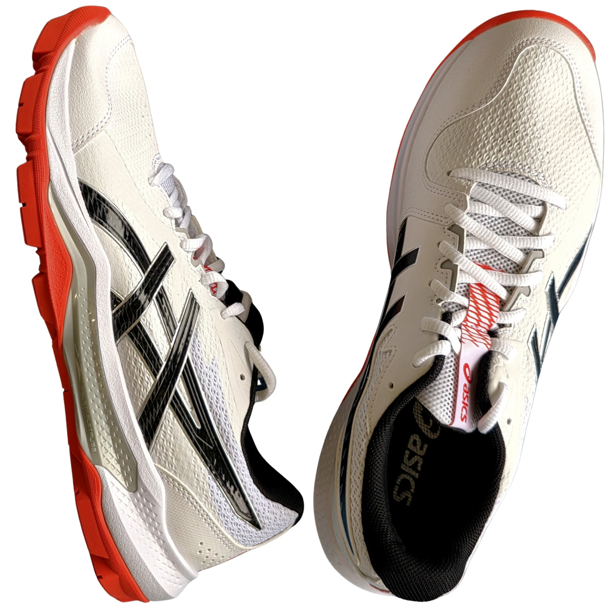 Asics Cricket Shoes Gel Peake 3 Unisex Field Shoes White/Black/Vibrant Orange 2026 Model
