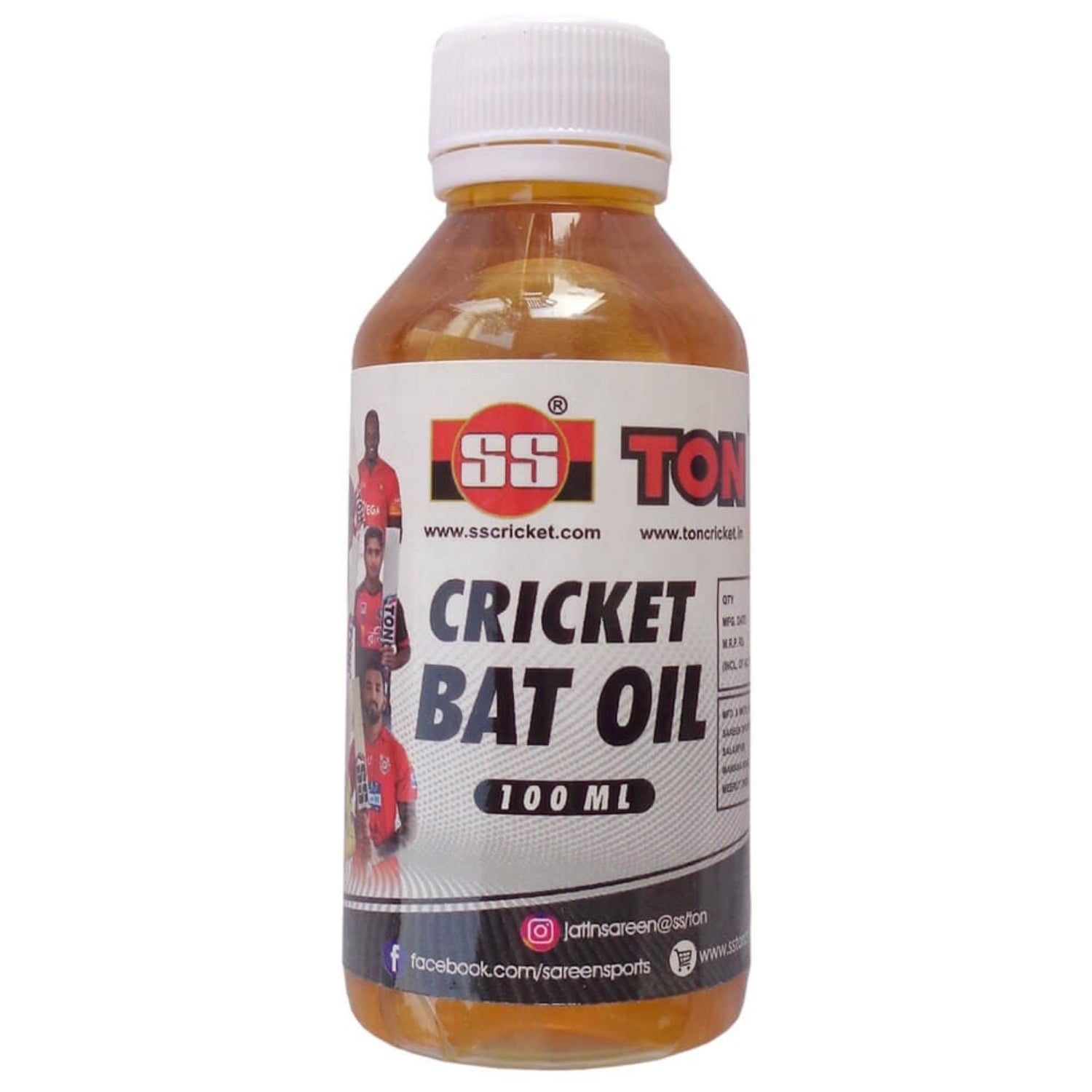 SS Bat Oil 100ml For Cricket Bat