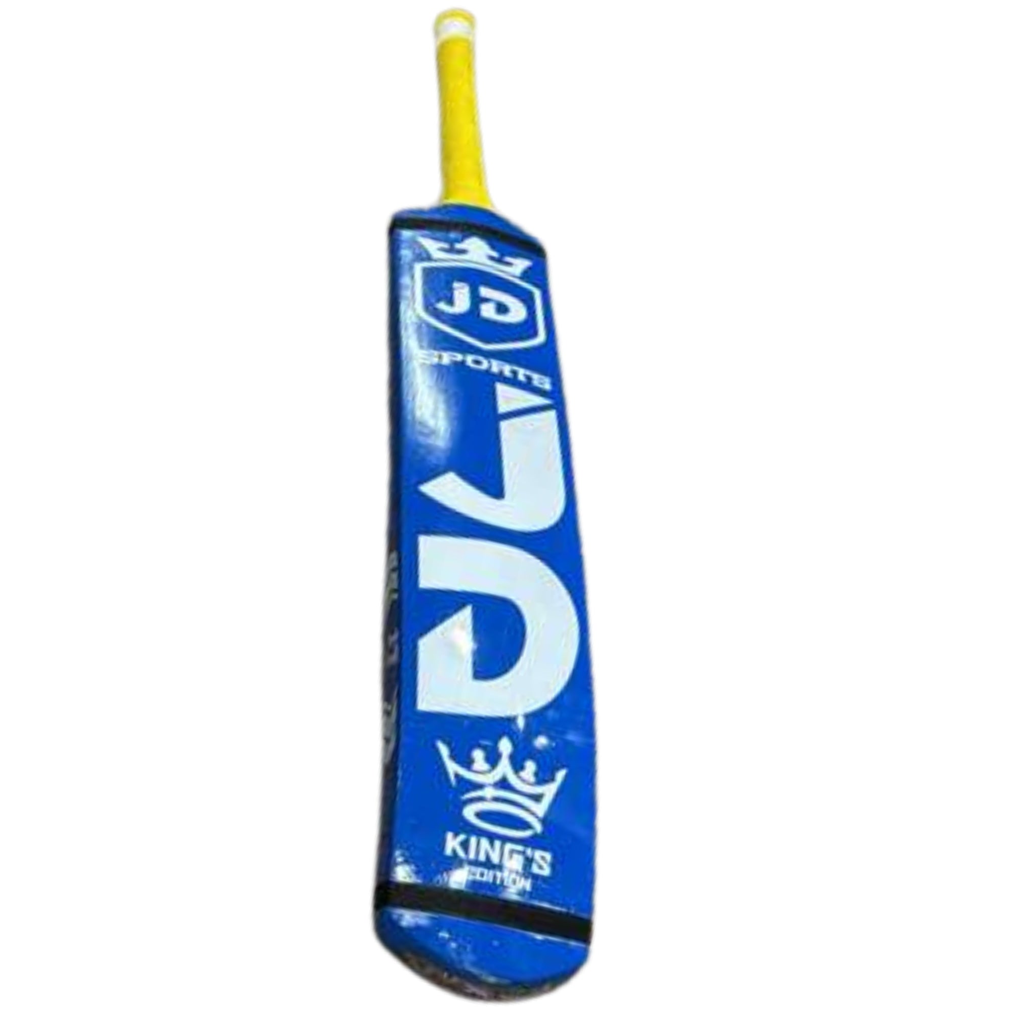JD Sports Cricket Bat Kings Edition Hard Tennis Coca Wood Long Blade Blue