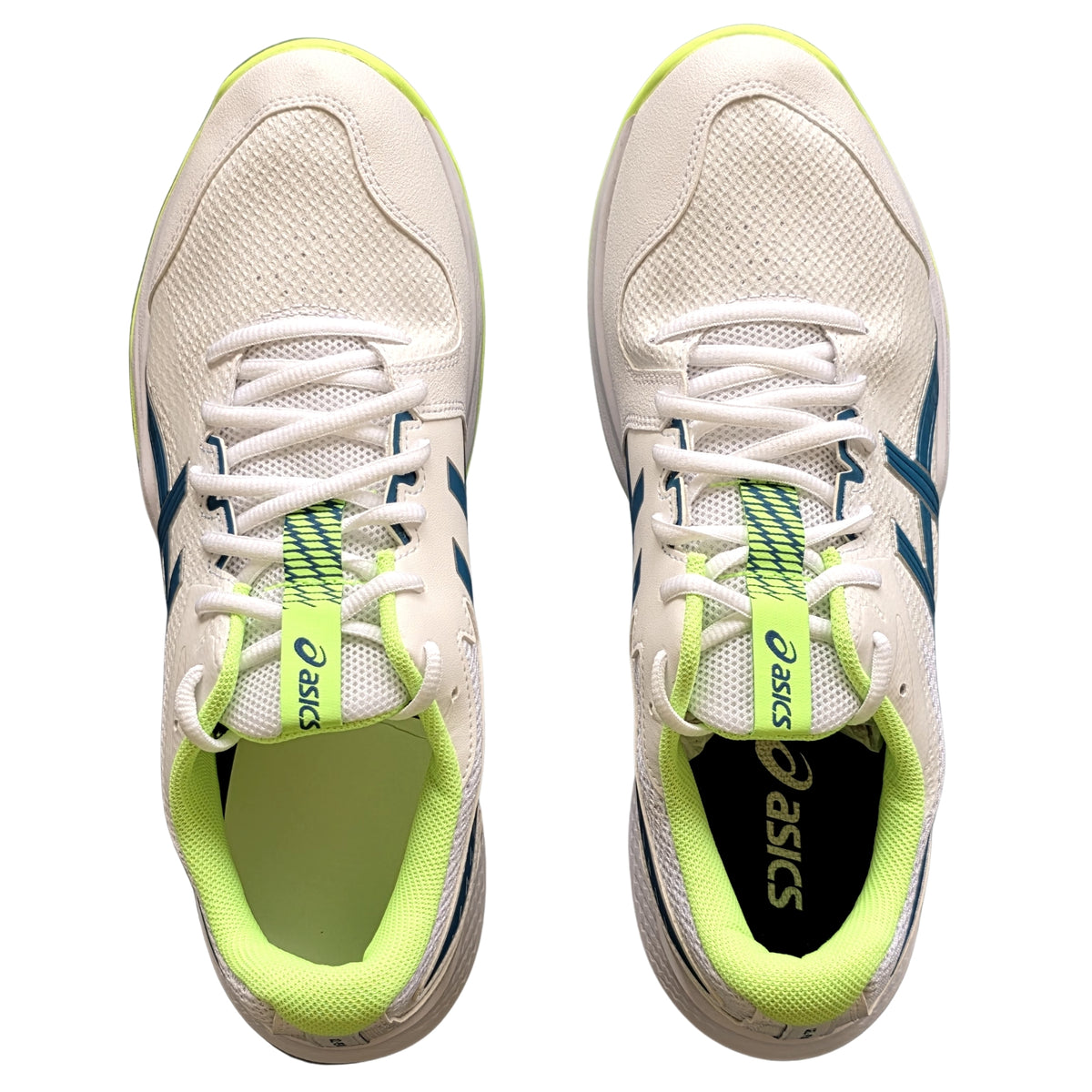 Asics Cricket Shoes Gel Peake 3 Unisex Field Shoes White/Deep Teal/Lime Green 2026 Model