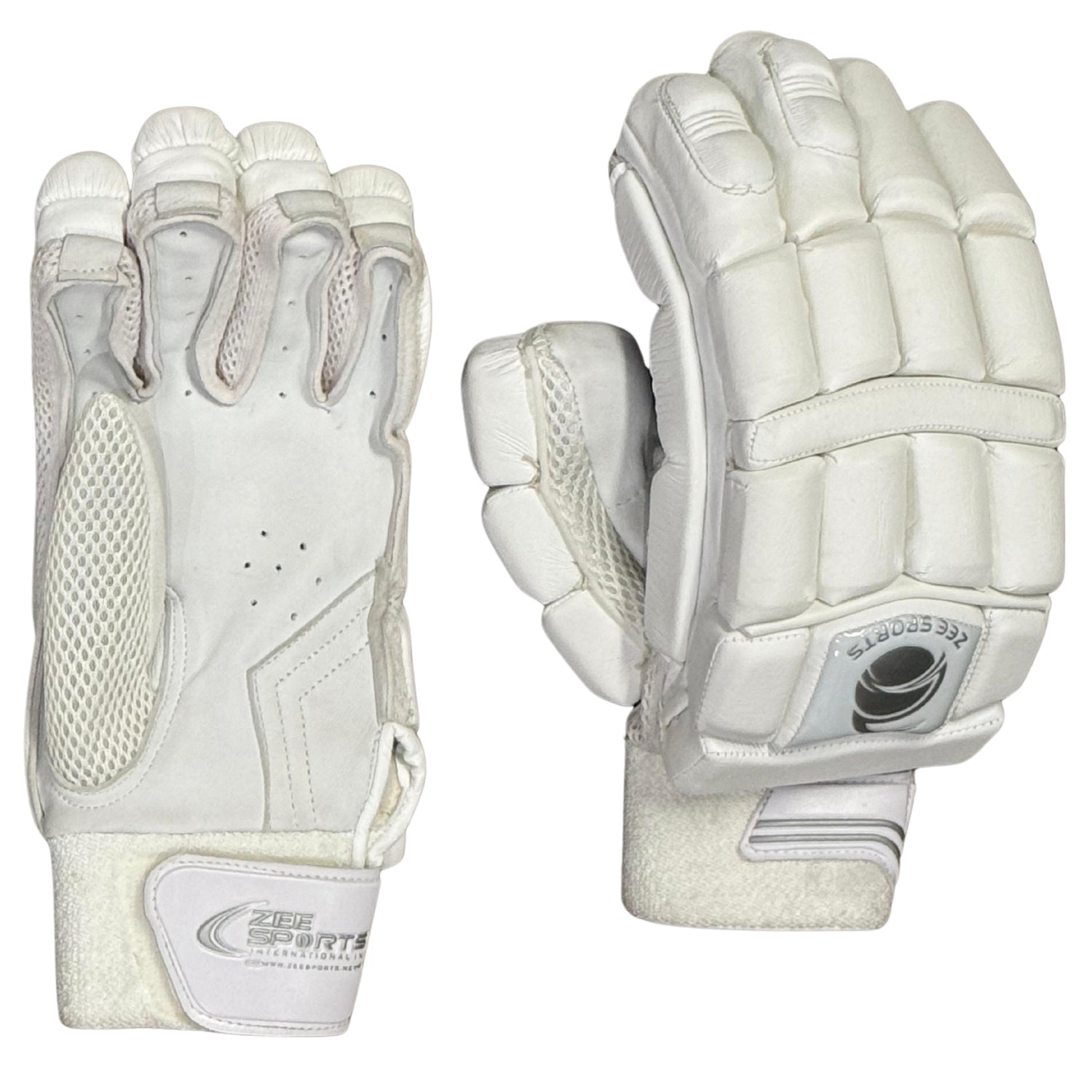 Zee Sports Cricket Batting Gloves White Adult