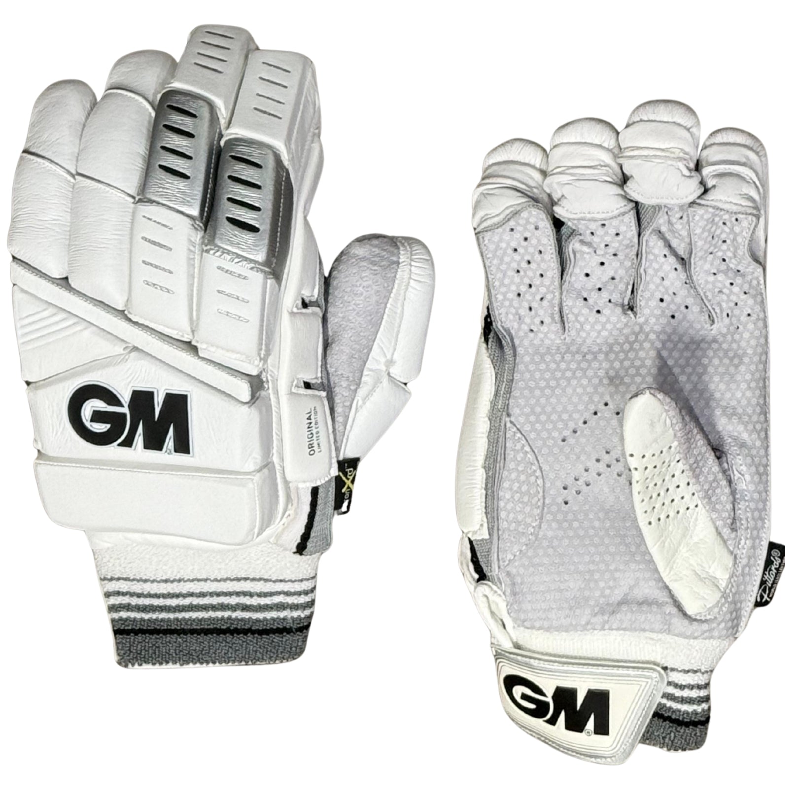 GM Cricket Batting Gloves Original Limited Edition White/Silver