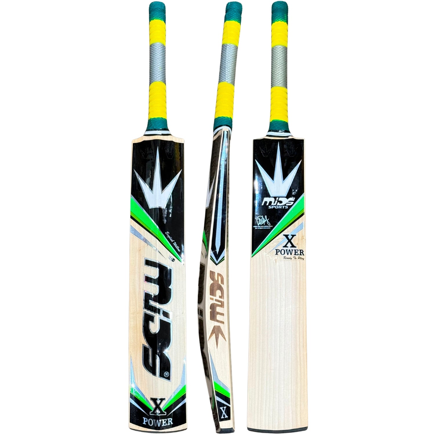 MIDS Cricket Bat X Power English Willow Green