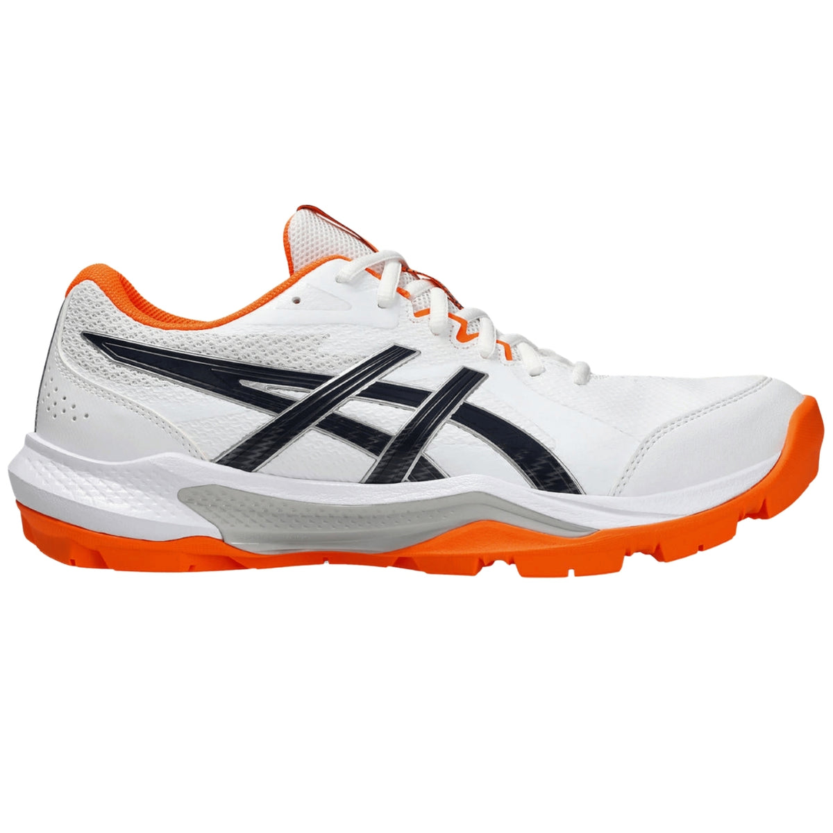 Asics Cricket Shoes Gel Peake 3 Unisex Field Shoes White/Black/Vibrant Orange 2026 Model