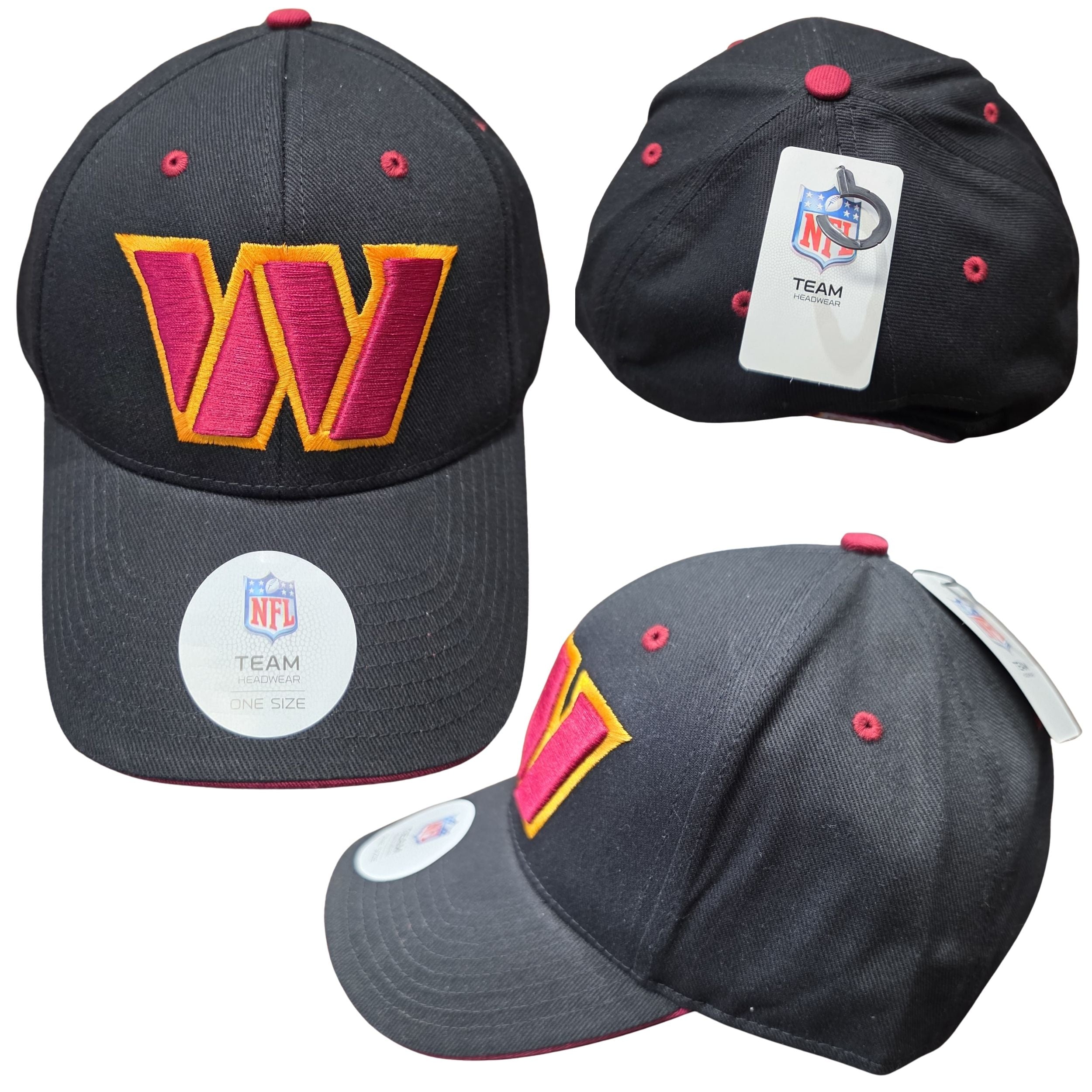 NFL Official Snapback Adjustable Hat Washington Commanders Embroidered Logo Cap