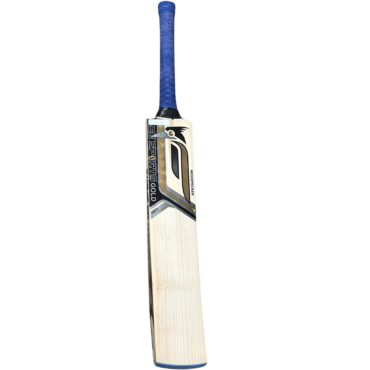 Zee Sports Cricket Bat Woodpecker Black & Gold One English Willow Youth Size 4