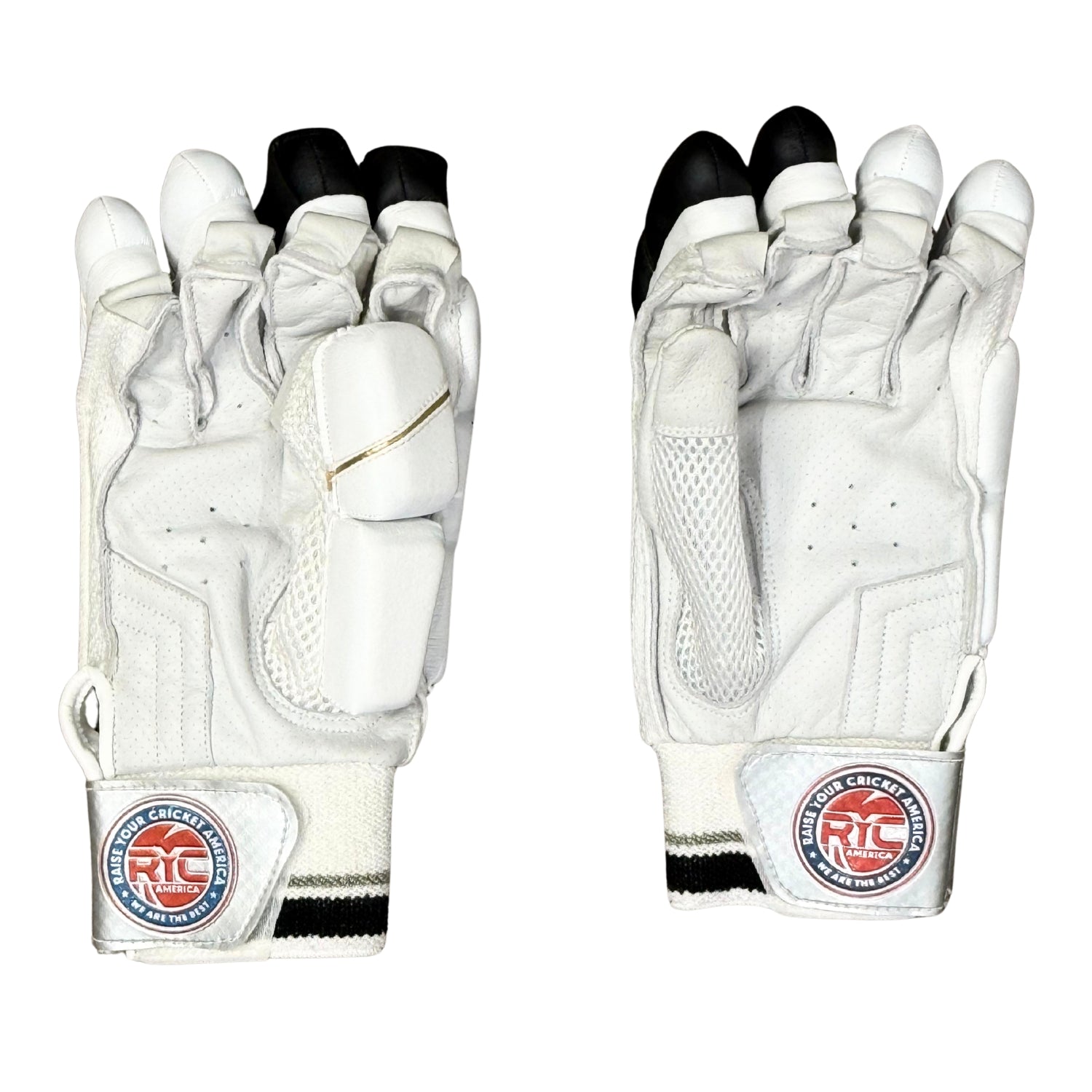 Zee Sports Cricket Batting Gloves RYC America Reserve Edition Black Golden