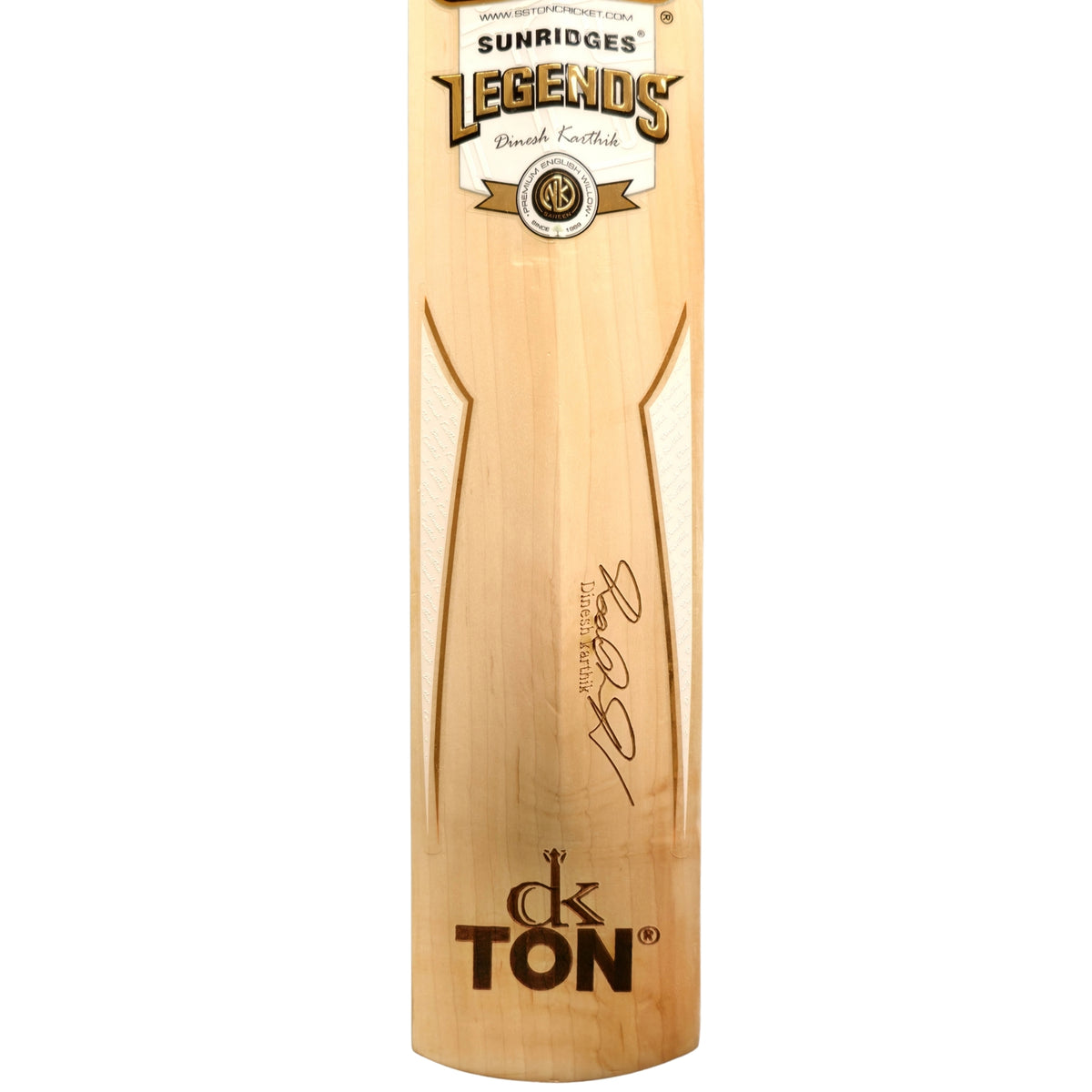 SS Cricket Bat Ton Sunridges Legends Dinesh Karthik Edition English Willow SH Adult