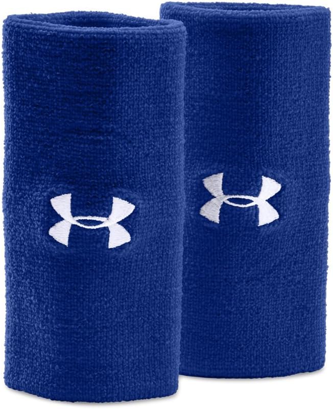 Under Armour Wrist Bands Blue 6" 2 Pack