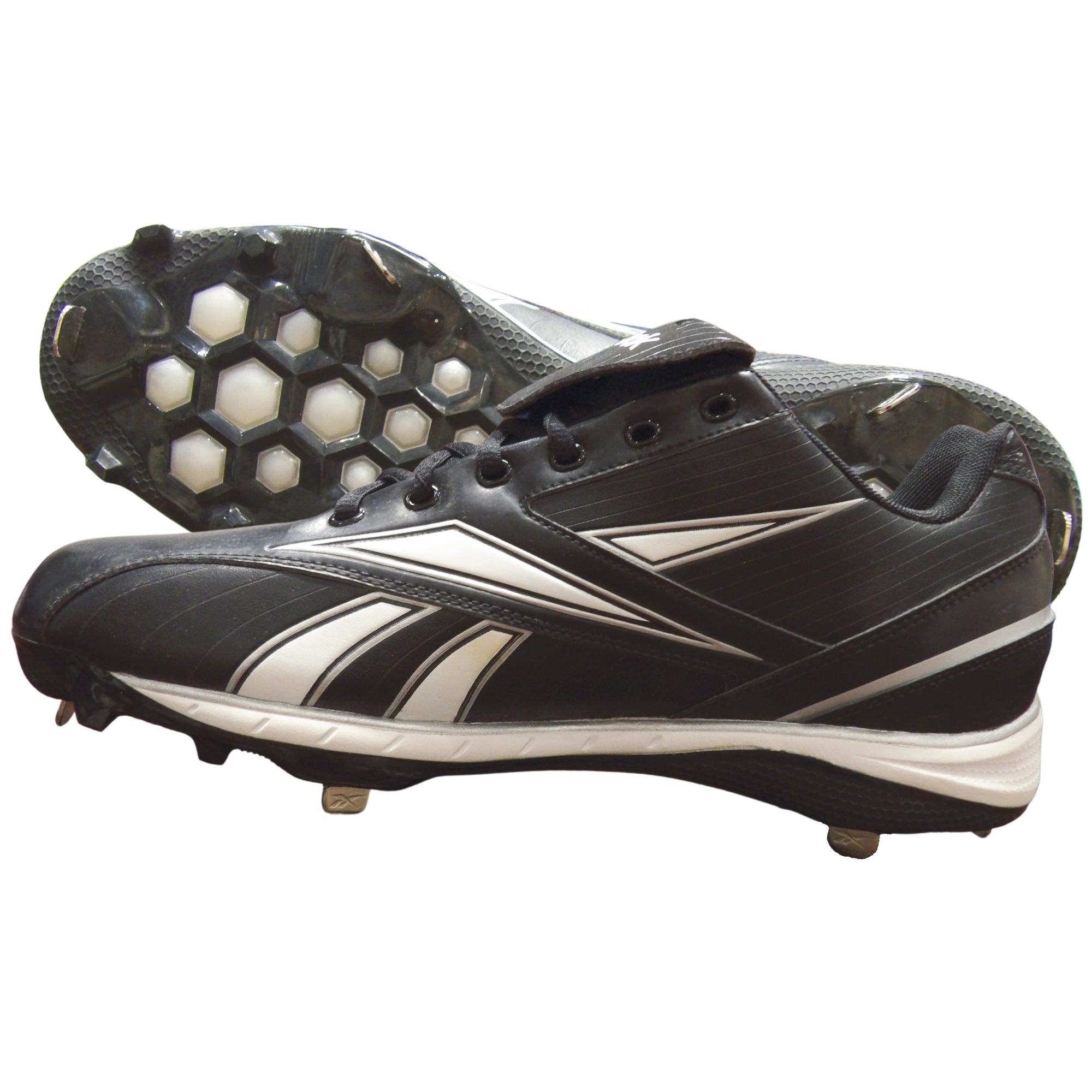 Reebok Cricket Shoes, Model HexRide - White/Black