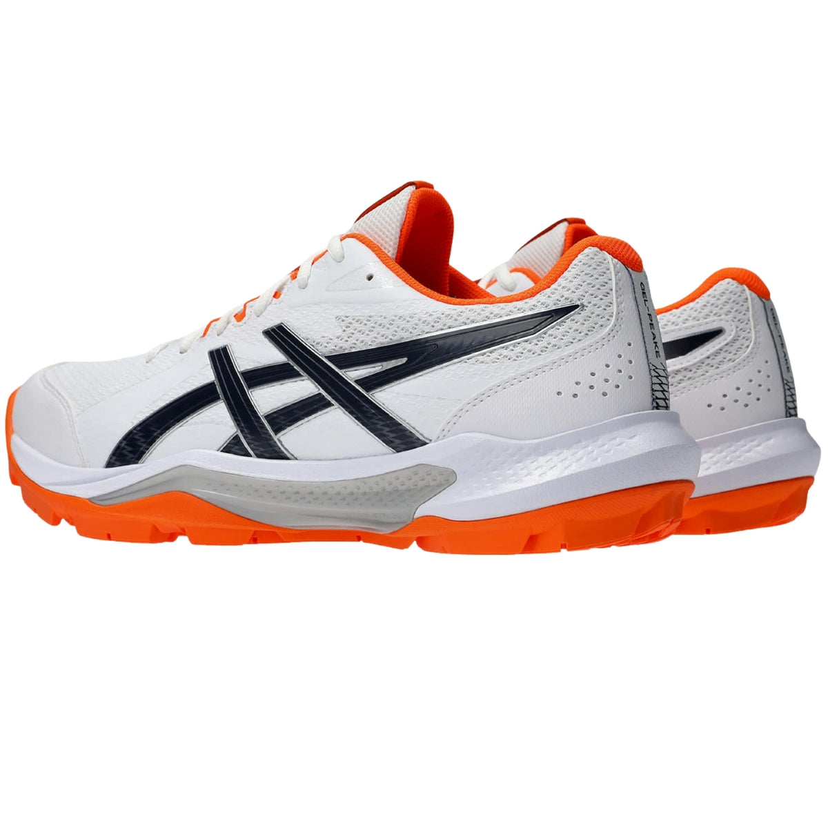 Asics Cricket Shoes Gel Peake 3 Unisex Field Shoes White/Black/Vibrant Orange 2026 Model