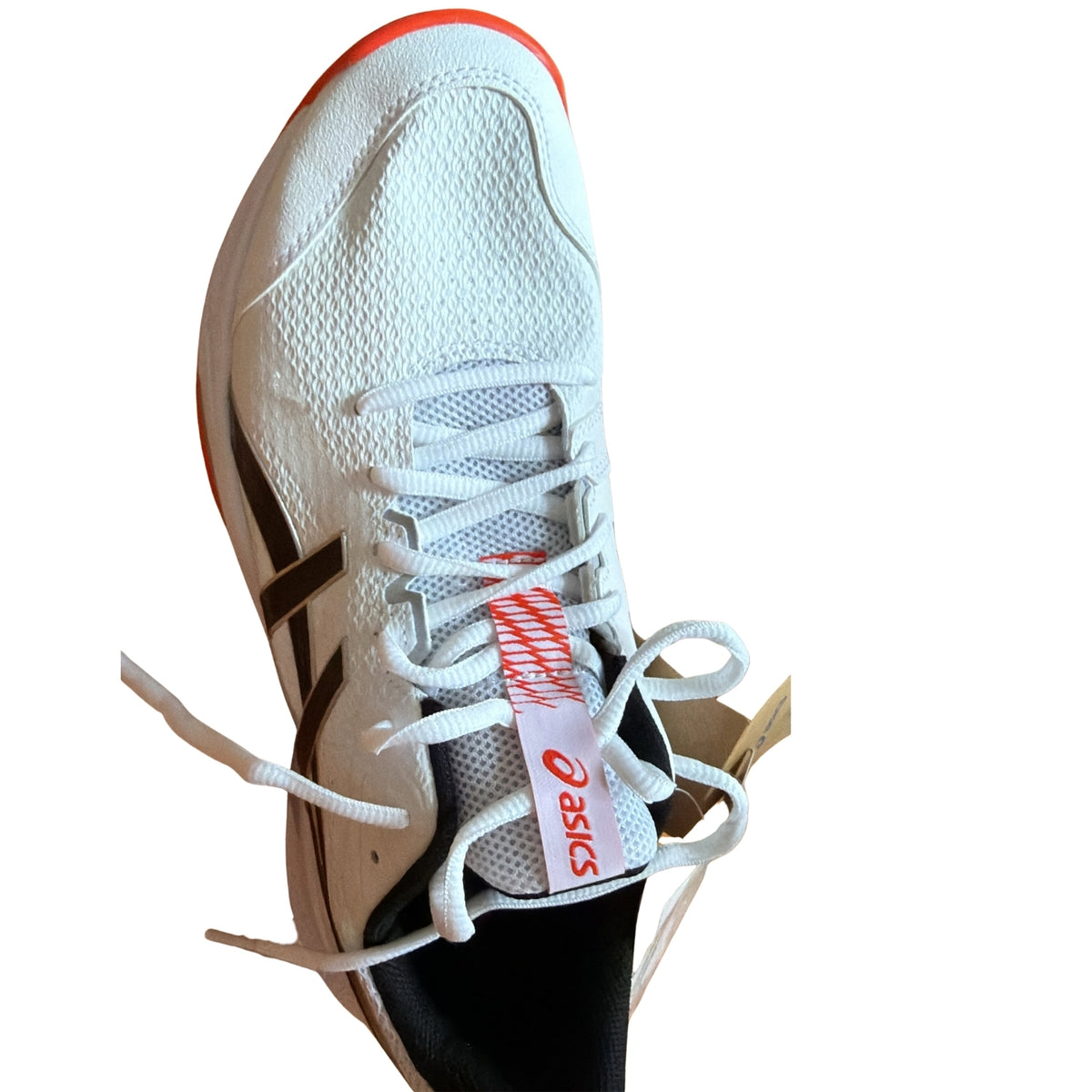 Asics Cricket Shoes Gel Peake 3 Unisex Field Shoes White/Black/Vibrant Orange 2026 Model