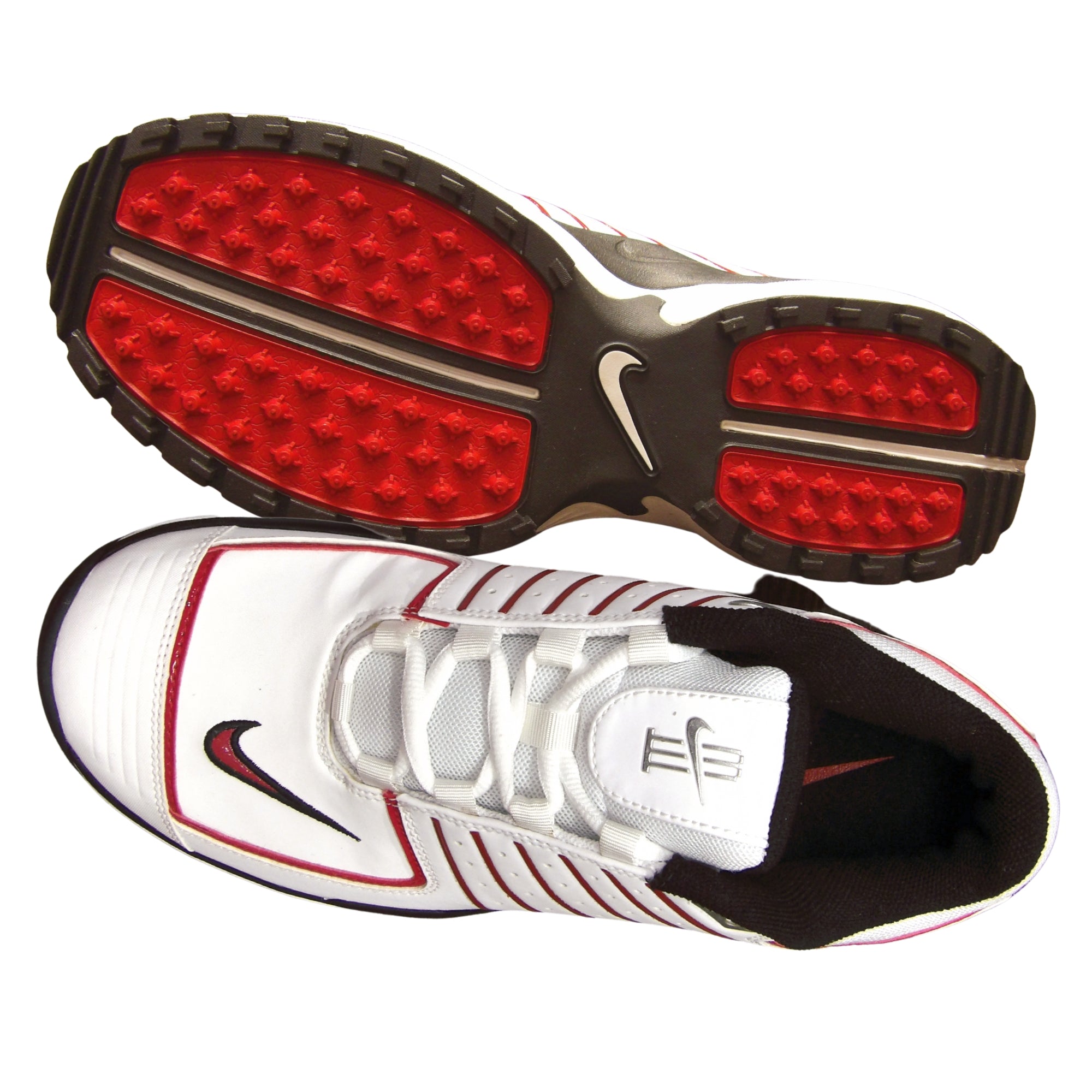 Nike Cricket Shoes, Model Air Max Go - White/Red