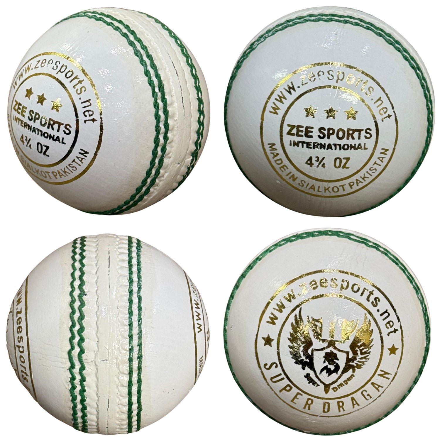 Zee Sports Cricket Ball Super Dragan Youth White/Neon Pink