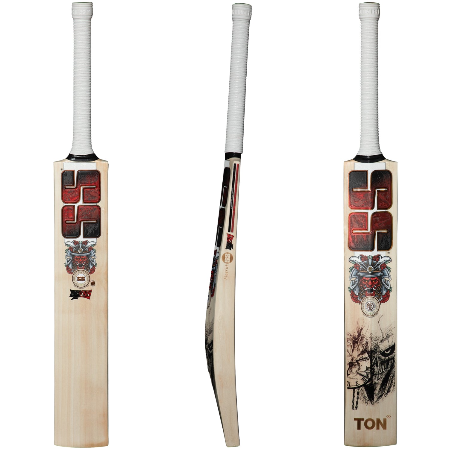 SS Cricket Bat Devils-Red English Willow SH