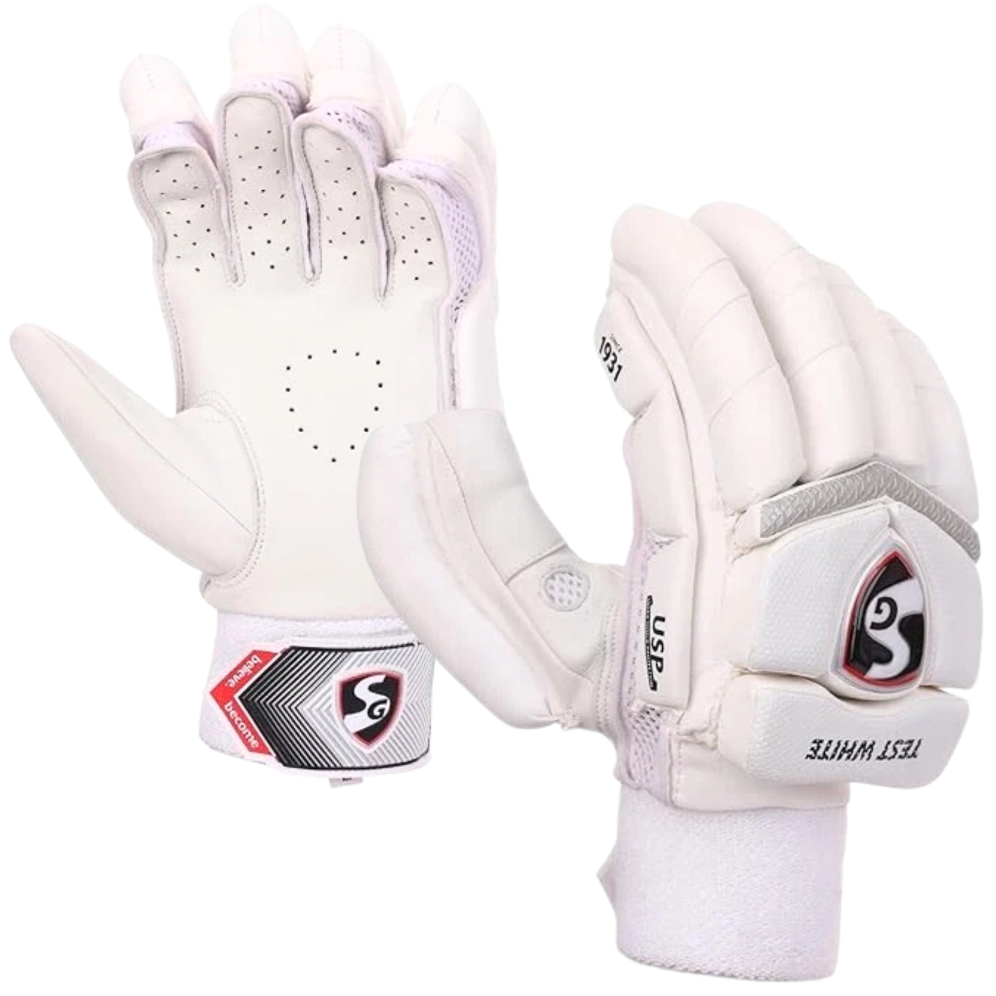 SG Batting Gloves Test White