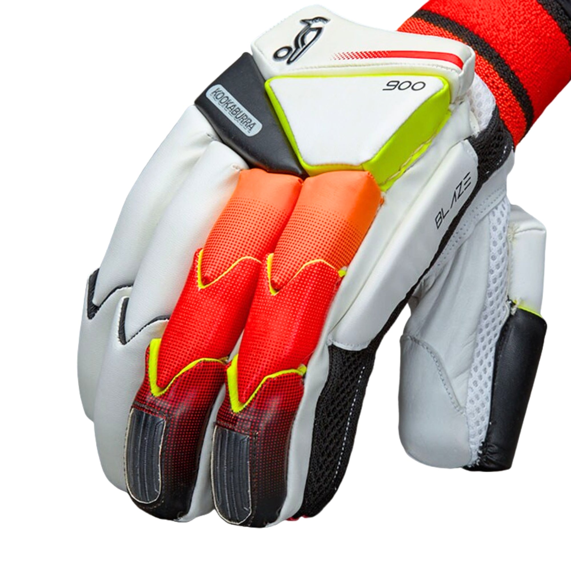 Kookaburra Cricket Batting Gloves Blaze 900 RH White/Orange/Red