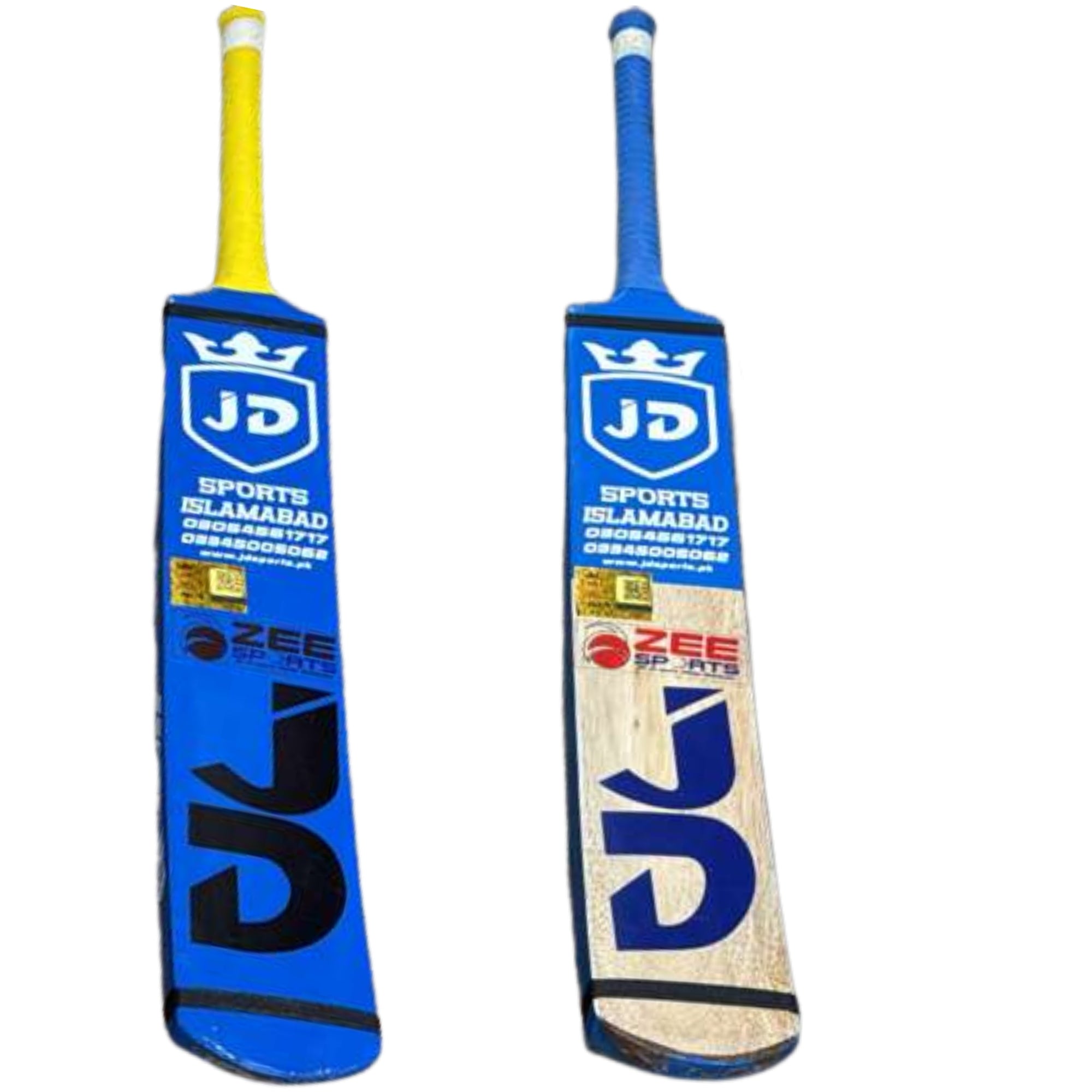JD Sports Cricket Bat Kings Edition Hard Tennis Coca Wood Long Blade Blue