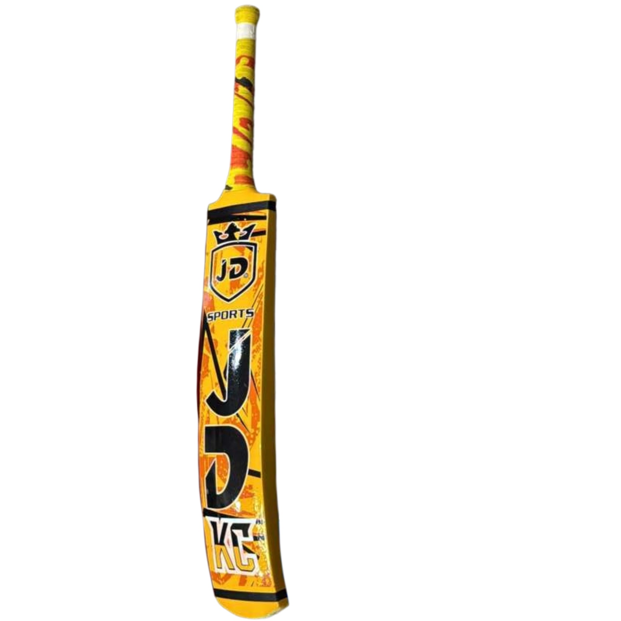 JD Sports Cricket Bat KC Edition Cocanut Wood Tape Tennis Yellow