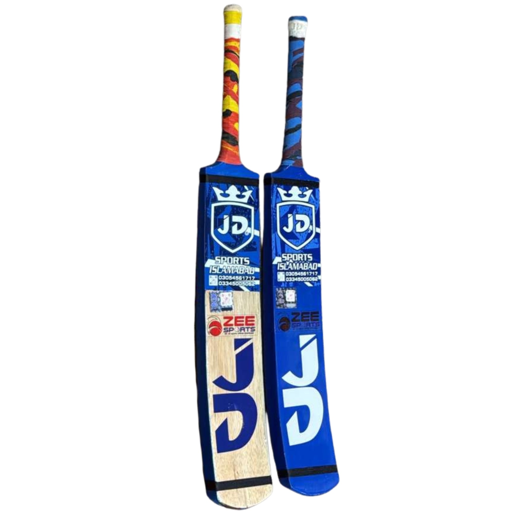 JD Sports Cricket Bat KC Edition Cocanut Wood Tape Tennis Blue