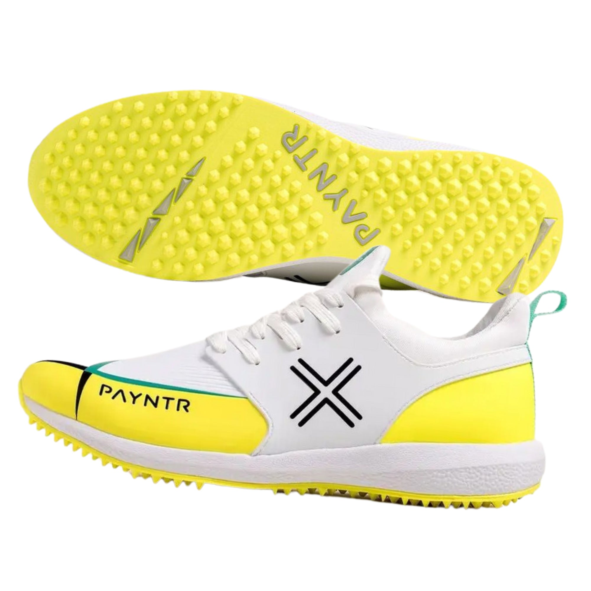Payntr cricket shoes, Model X MK3 Evo Pimple - White/Yellow