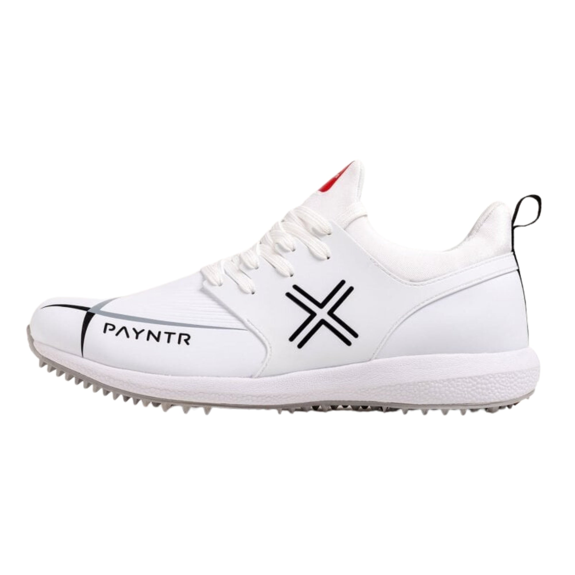 Payntr Cricket Shoes, Model X MK3 Pimple - All White All Rounder Cricket Shoes
