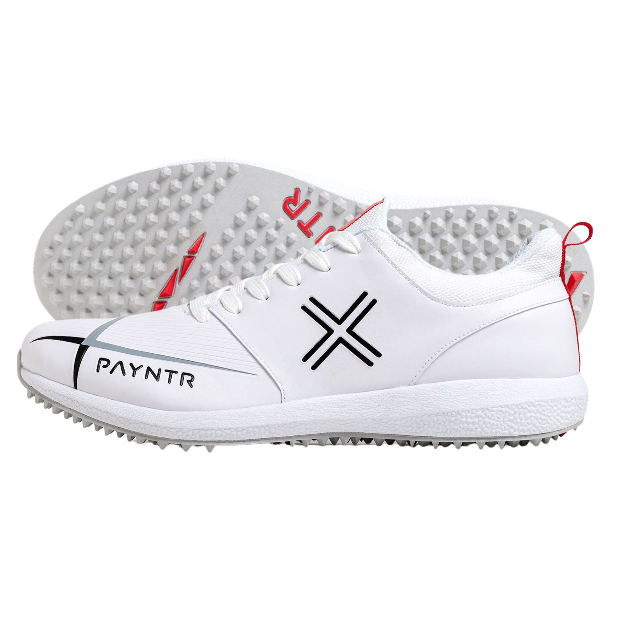 Payntr Cricket Shoes, Model V Pimple - White